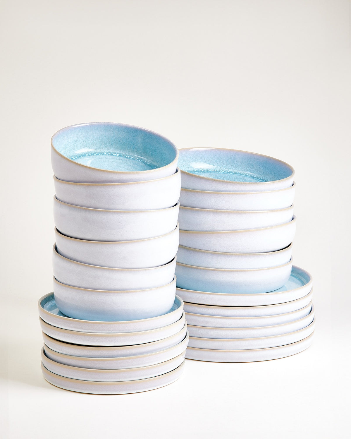 Cordoama Geschirr-Set modern aqua 24-teilig