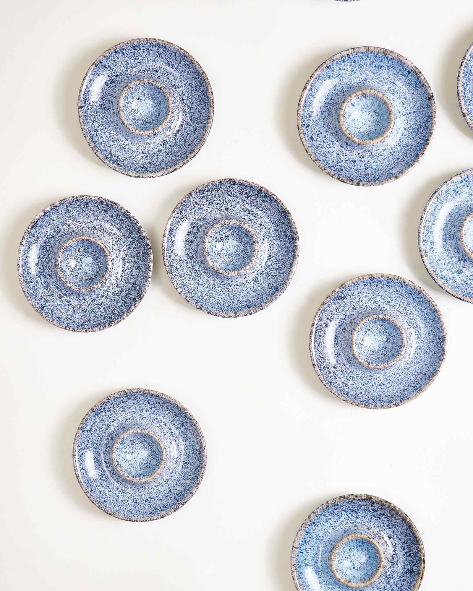 Cordoama - Set of 4 egg cups blue speckled