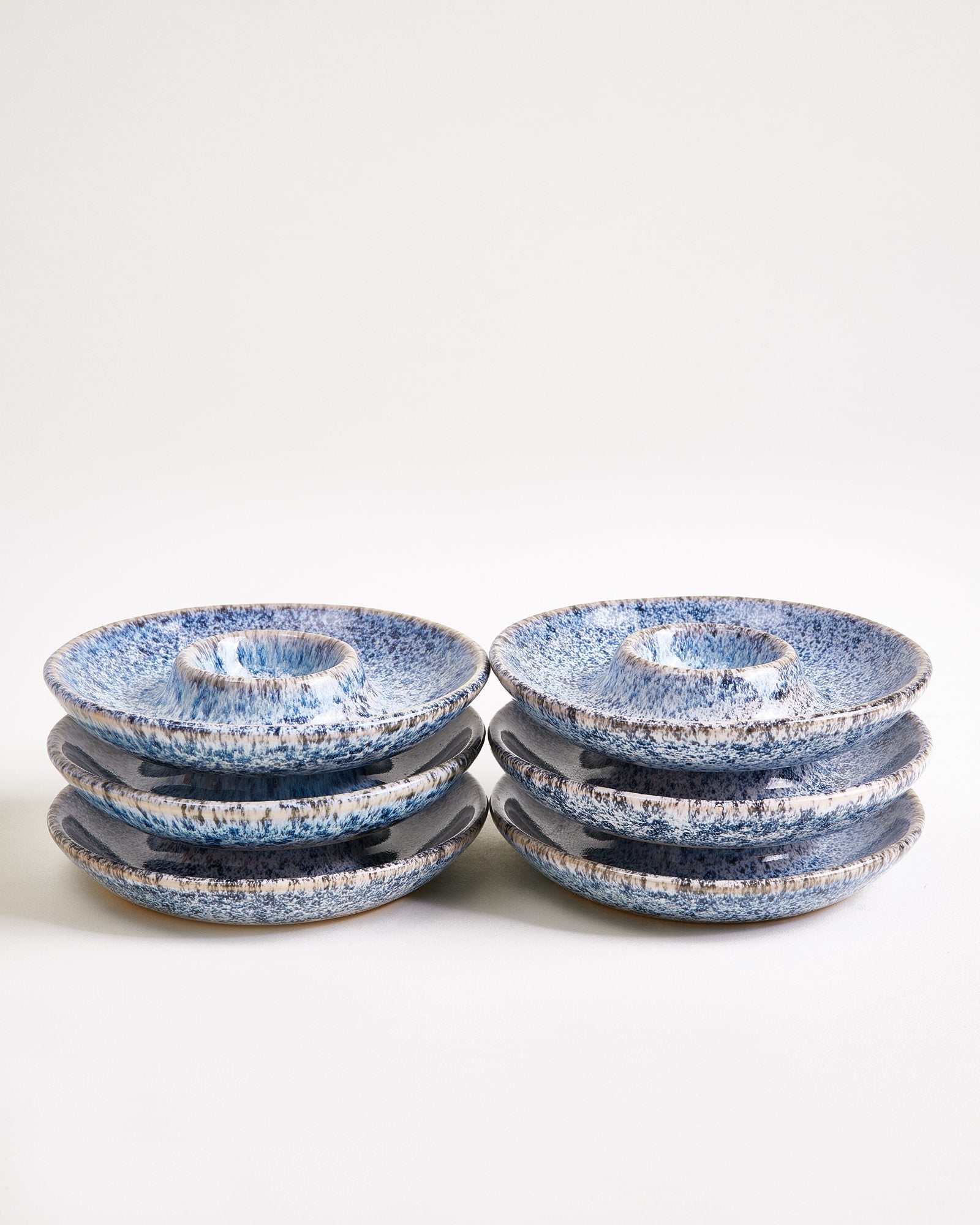 Cordoama - Set of 6 egg cups blue speckled