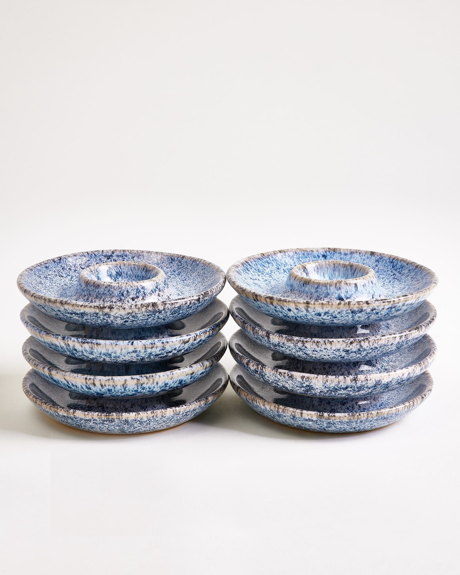 Cordoama - Set of 8 egg cups blue speckled