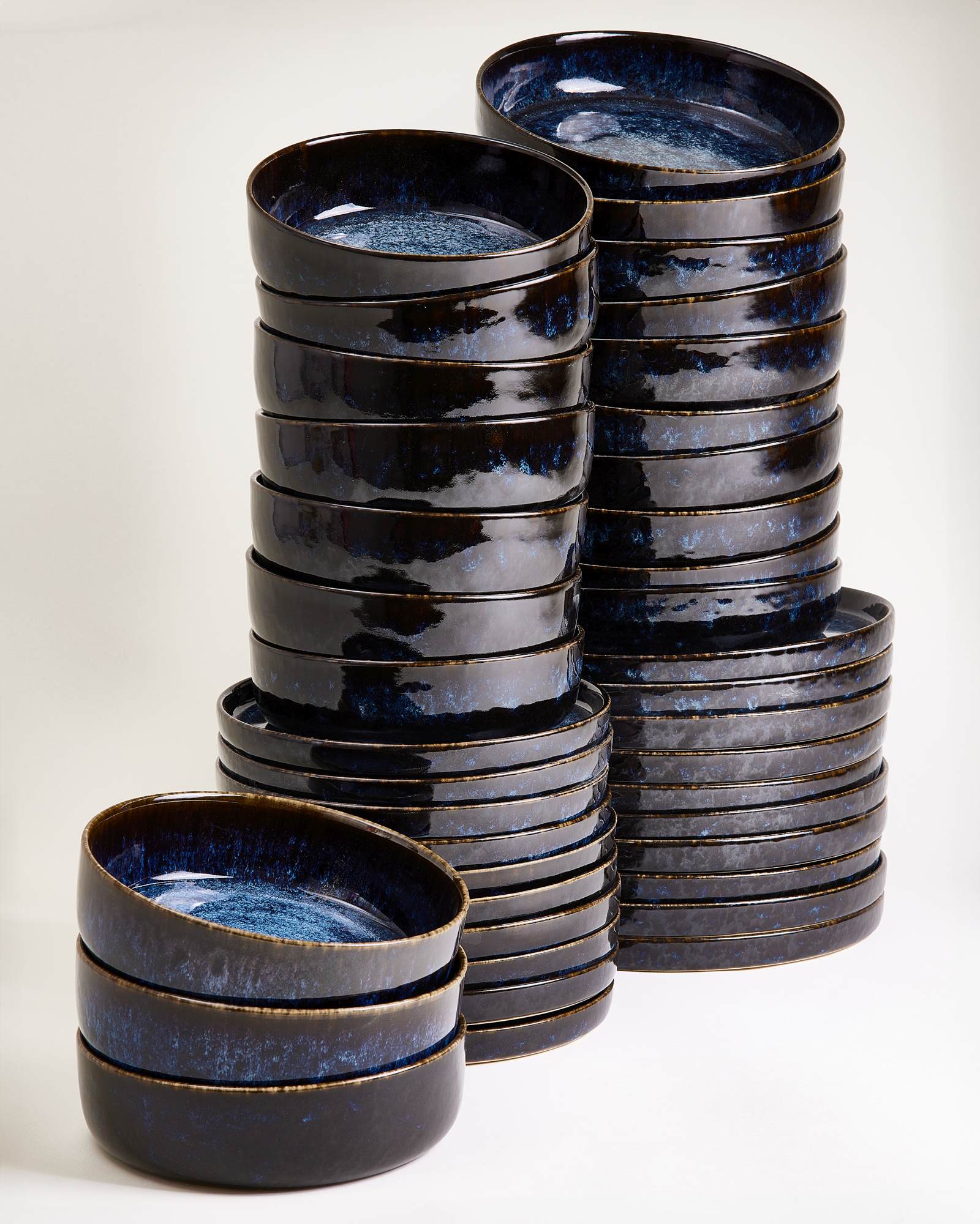 Cordoama - Service de vaisselle bleu foncé 40 pièces