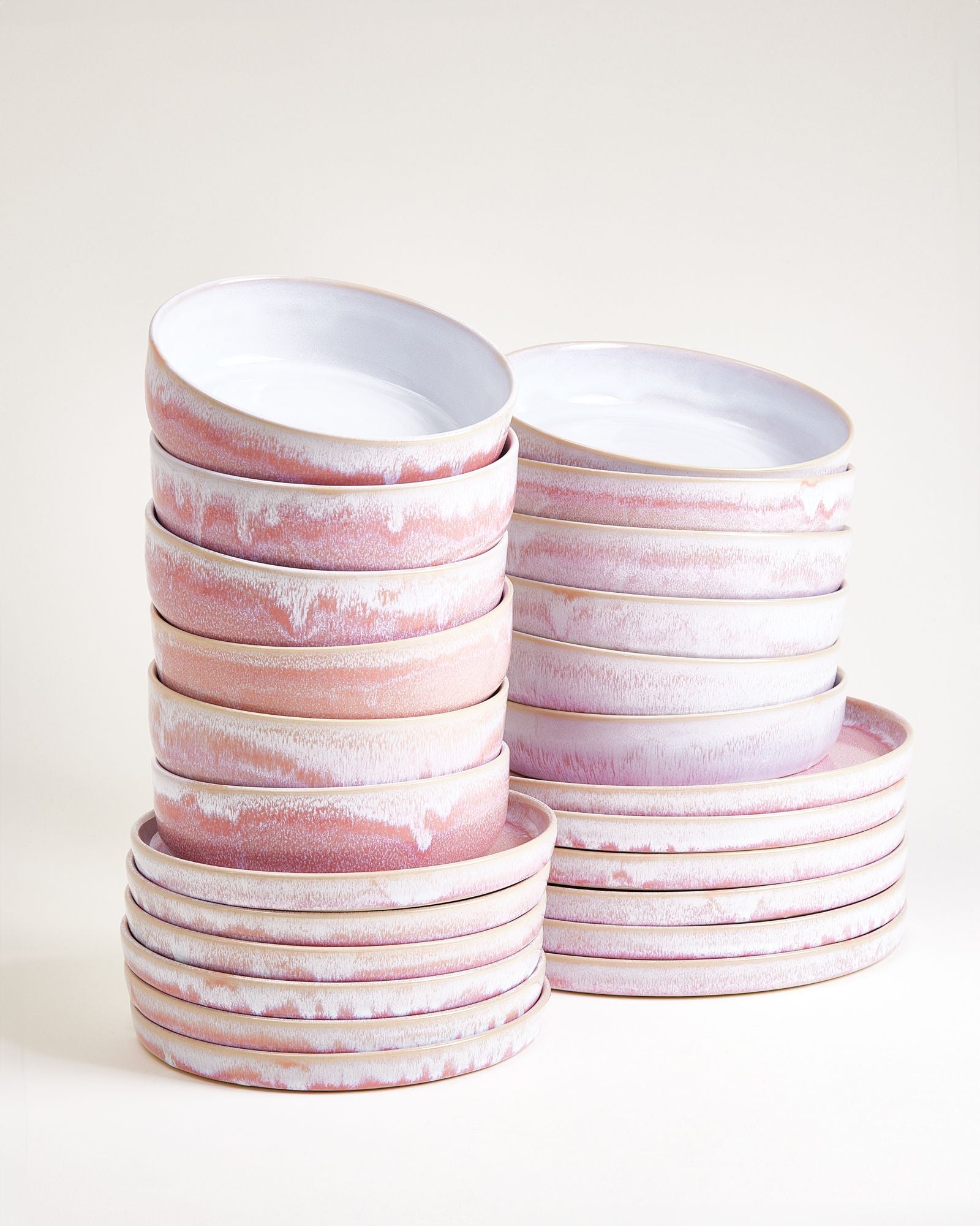 Cordoama - Service de vaisselle rosé 24 pièces