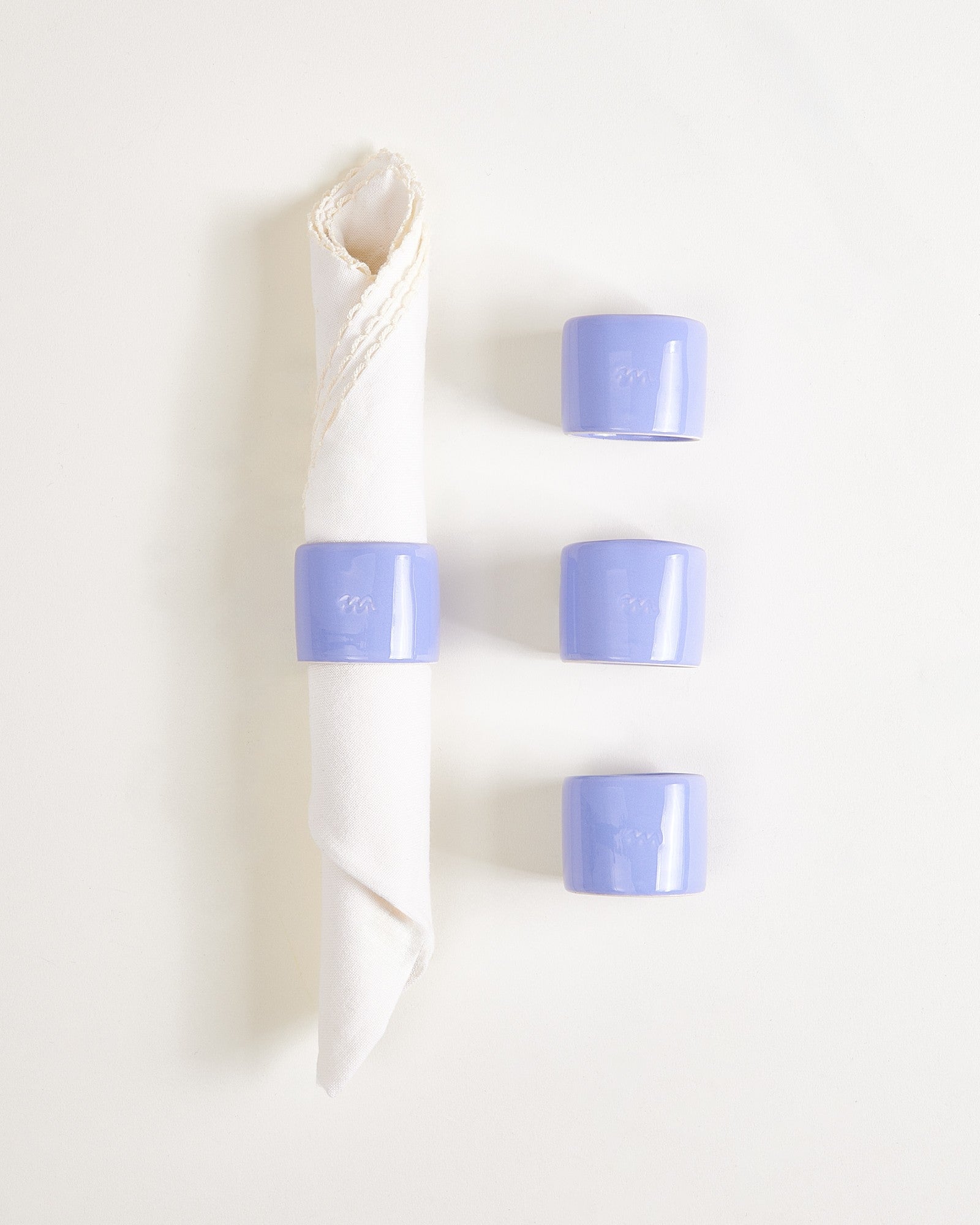 Faro set van 4 servetringen paars