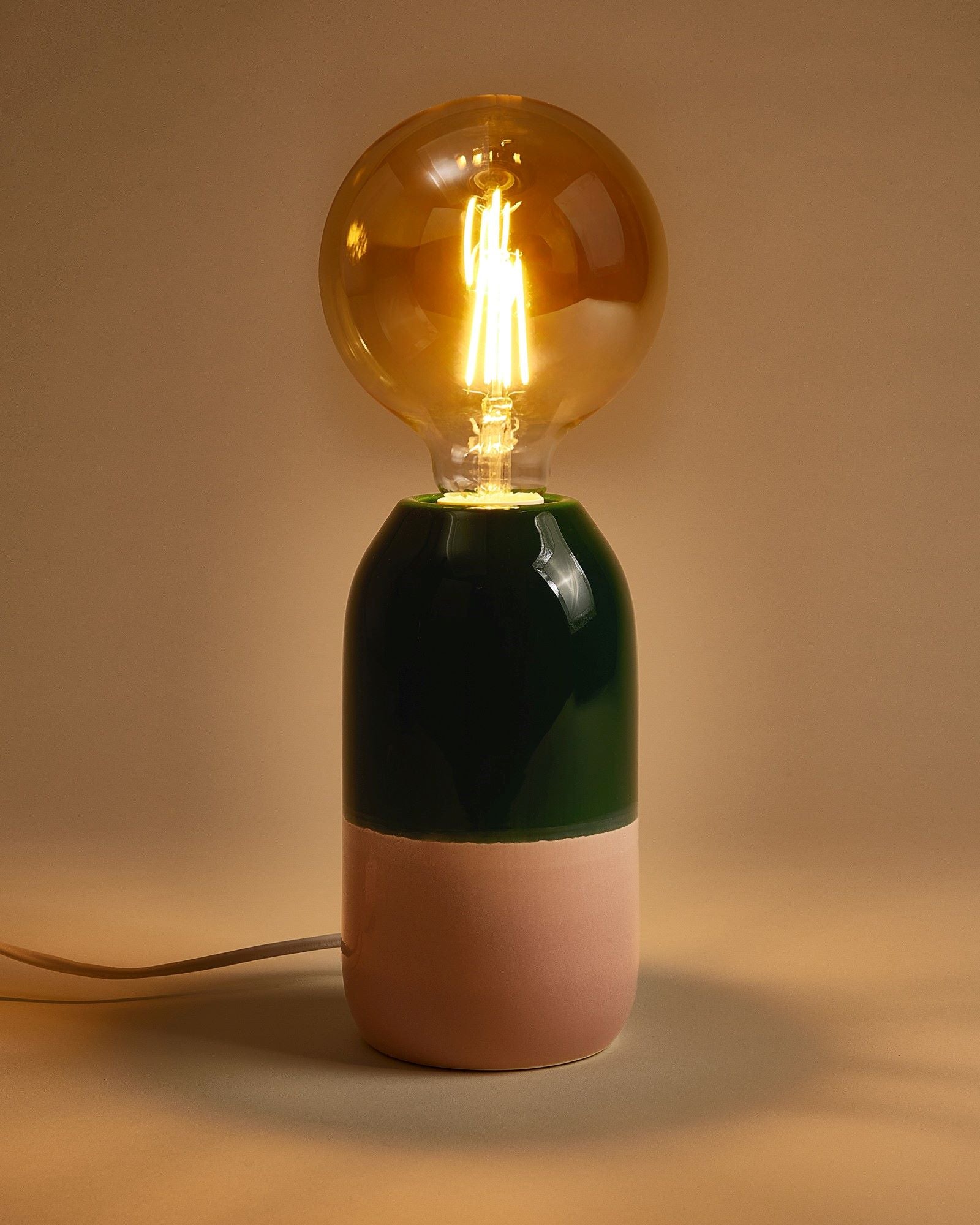 Farol lamp donkergroen rose