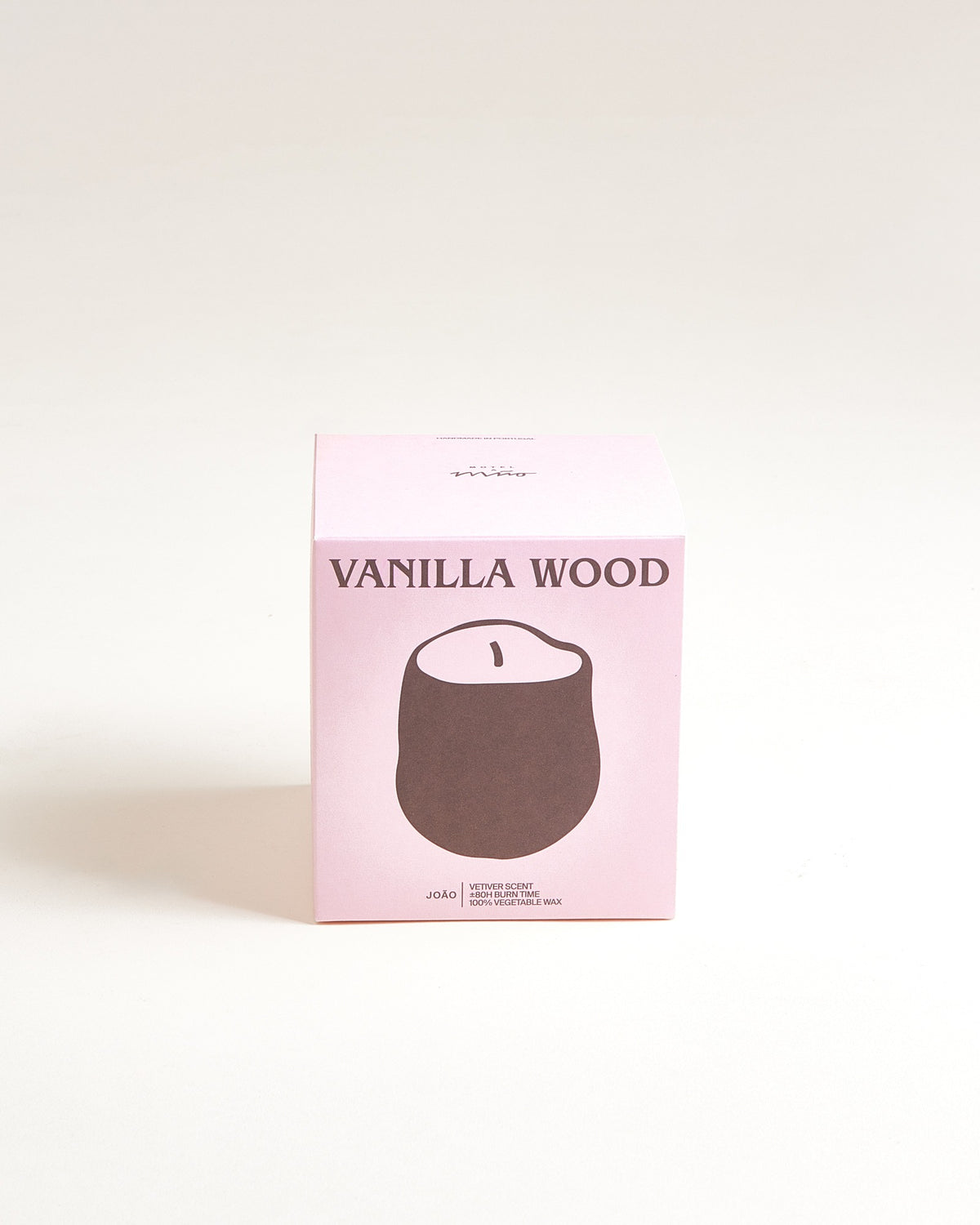 João - Scented candle Vanilla Wood pink brown