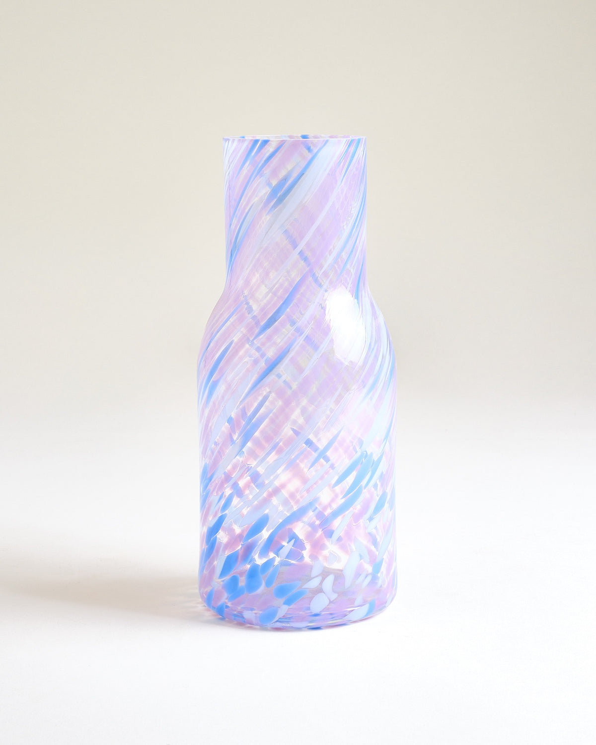 Joia - Carafe en verre drops bleu violet