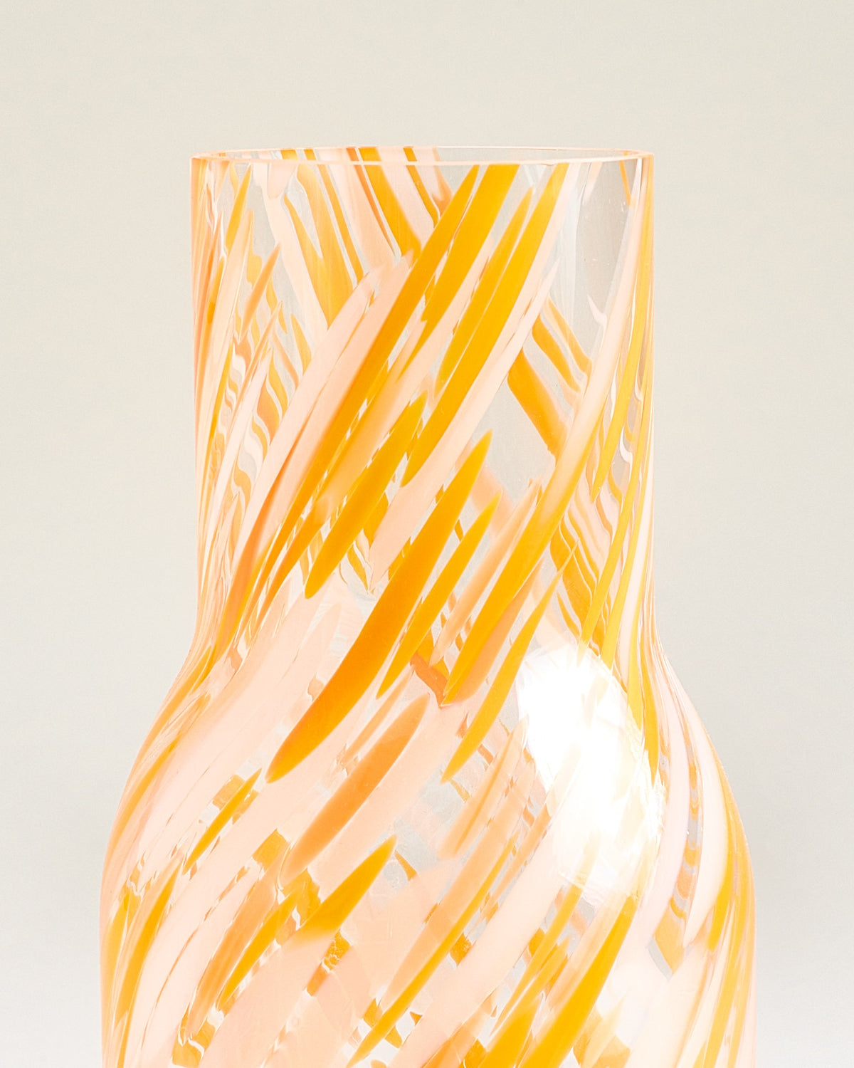 Joia - Carafe en verre drops orange