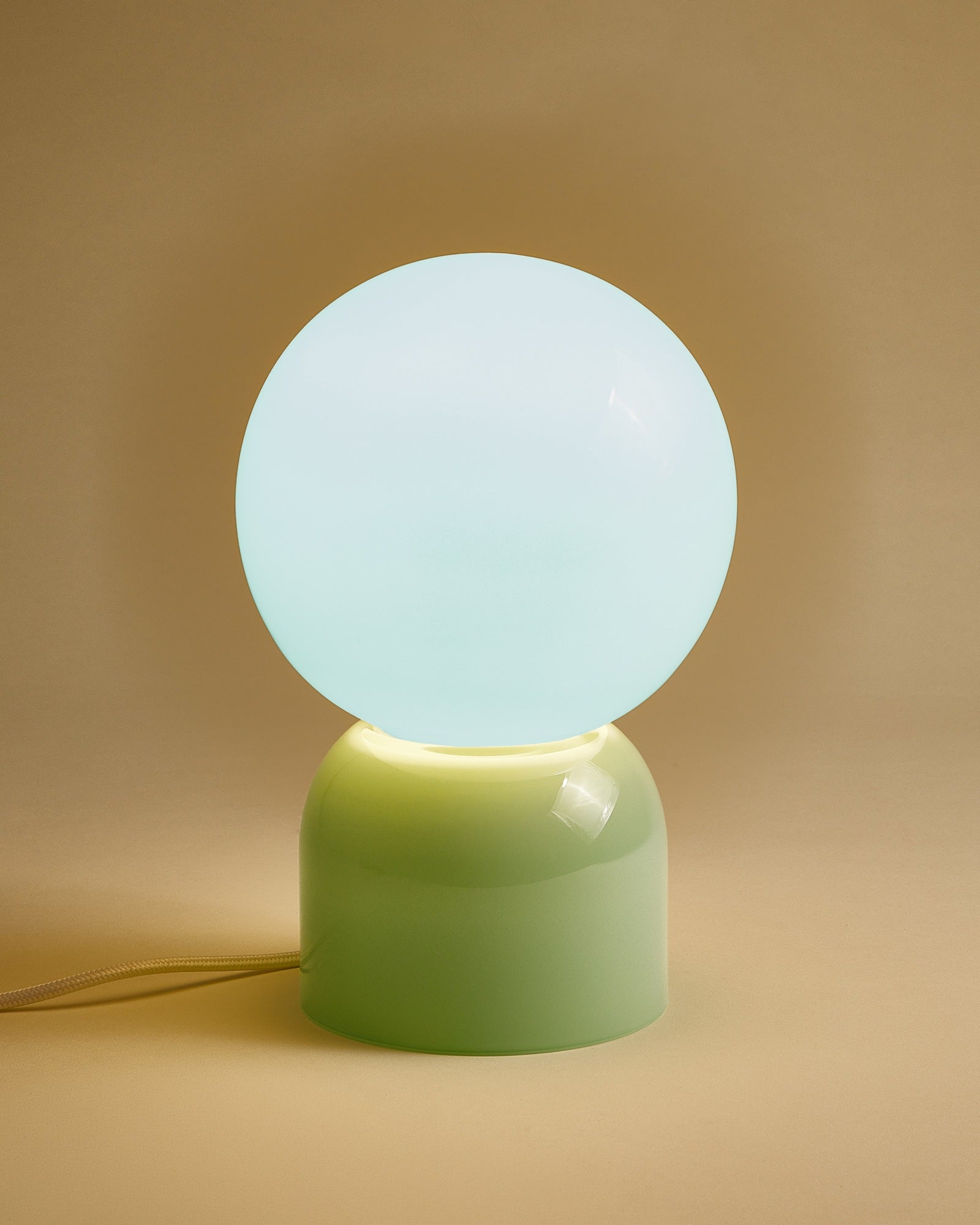 Lumo - Glass lamp light blue sage