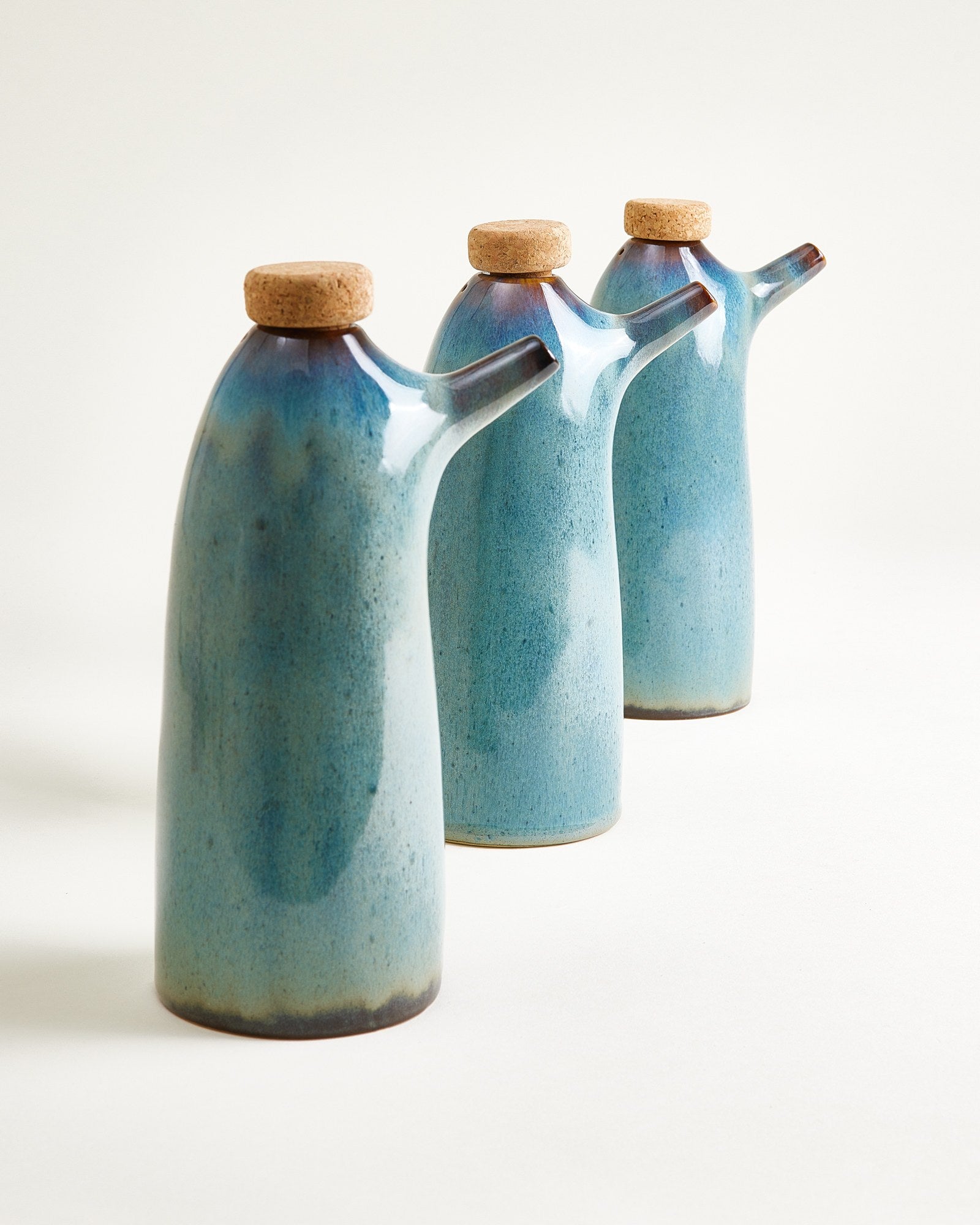 Madeira Essig- & Ölflasche grünblau