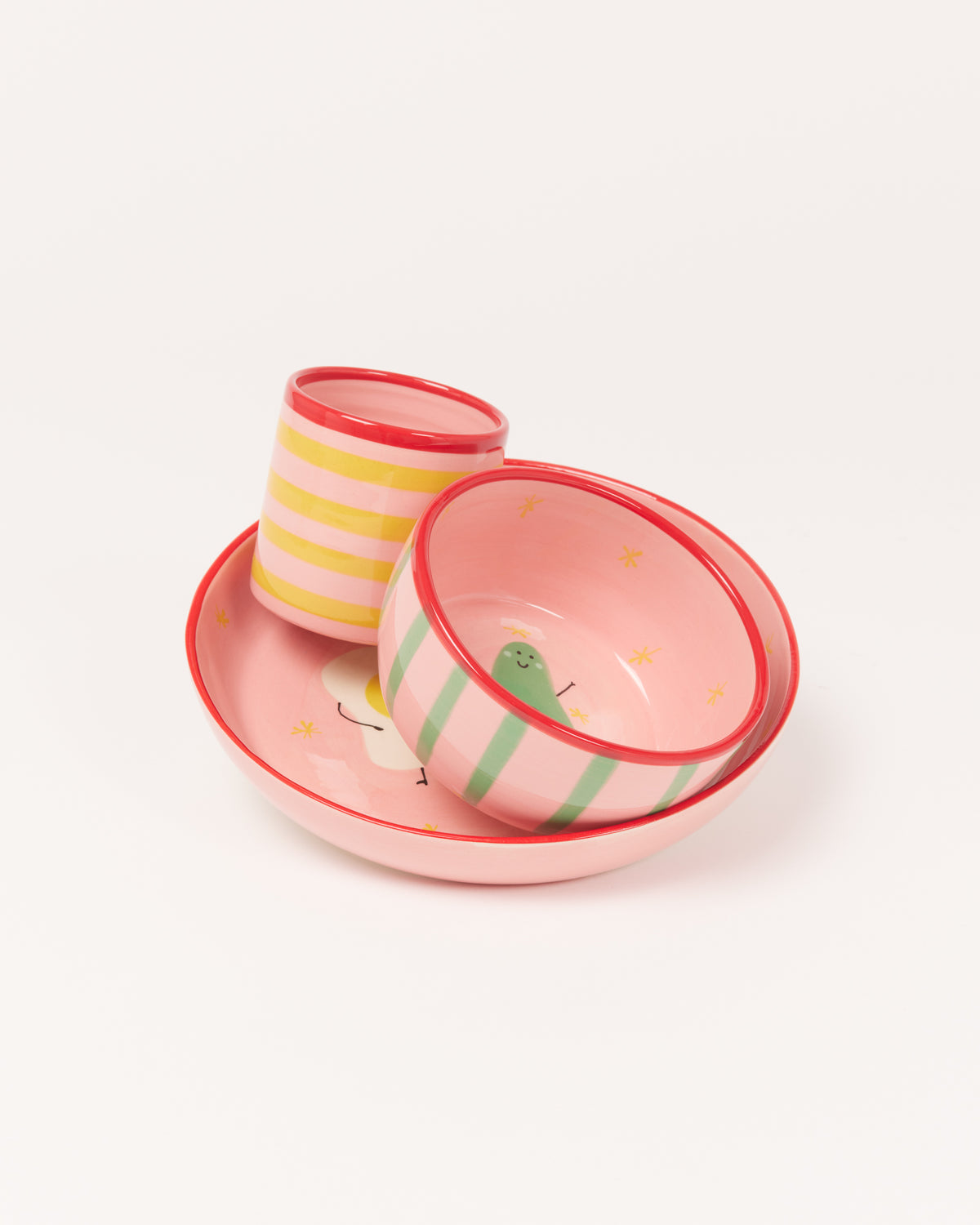 Melody Jane Puppenhaus Küchenzubehör – Rotes Teller & Geschirr Set 305 Für 1:12 Puppenhäuser