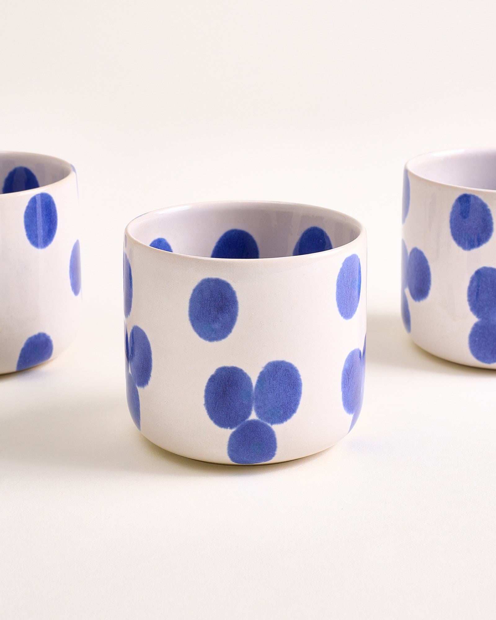 Nódoa - Set of 4 Cups large Blue dots