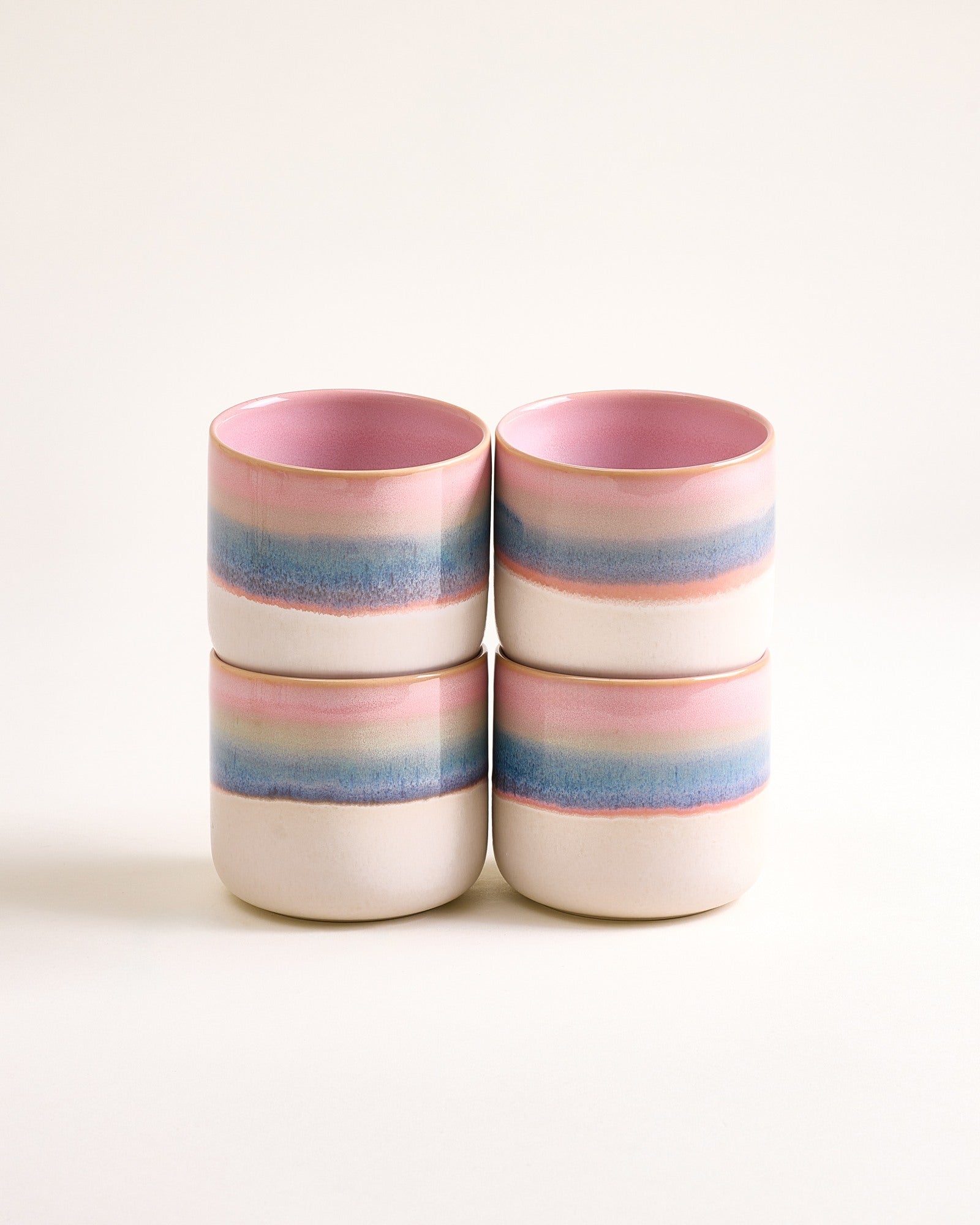 Nódoa - Grand gobelet dipped rose bleu lot de 4