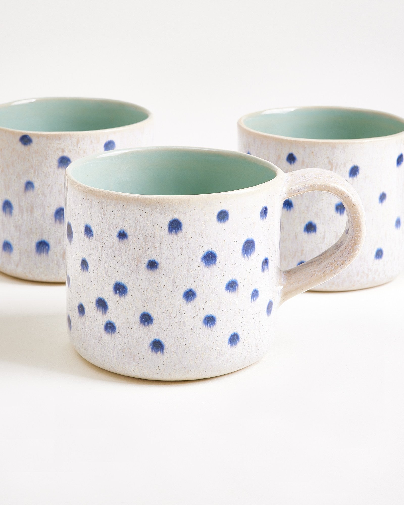 Nódoa - Set of 4 Mugs mint with dots