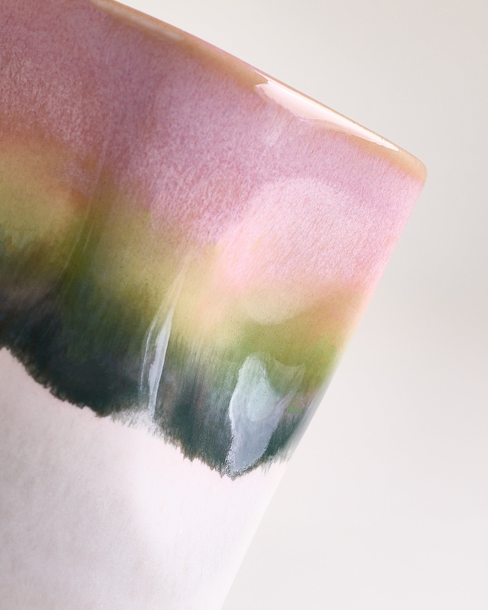 Nódoa Becher klein organic dipped rosa grün