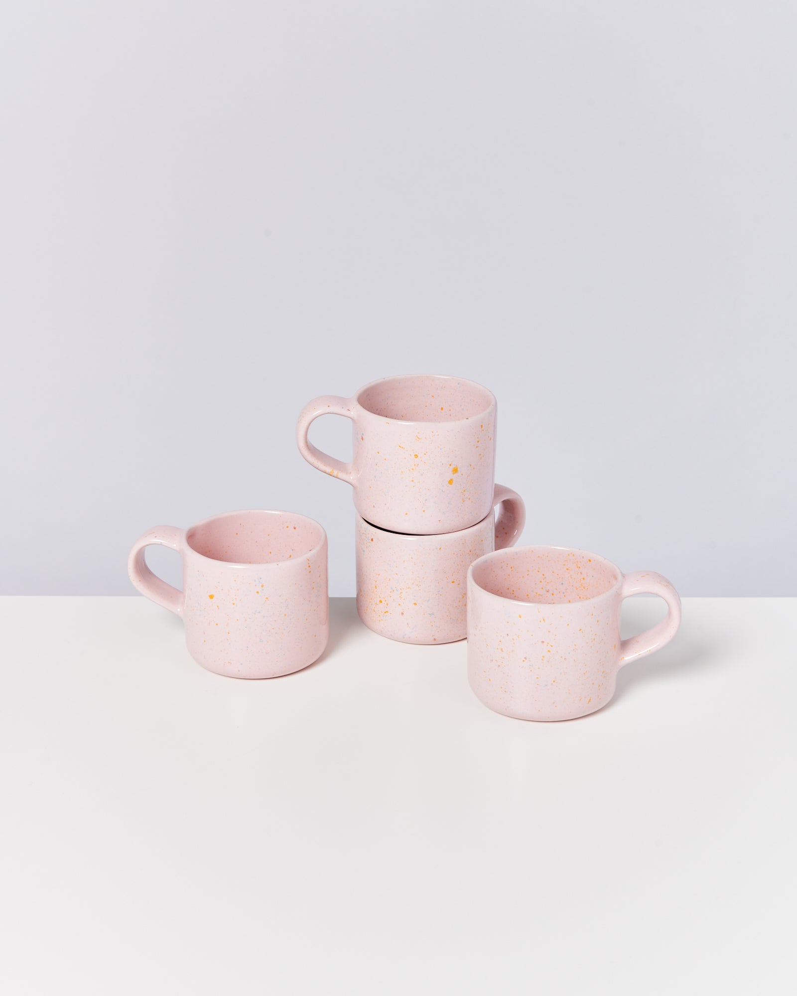 Nódoa 4er Set Tasse rosa gesprenkelt