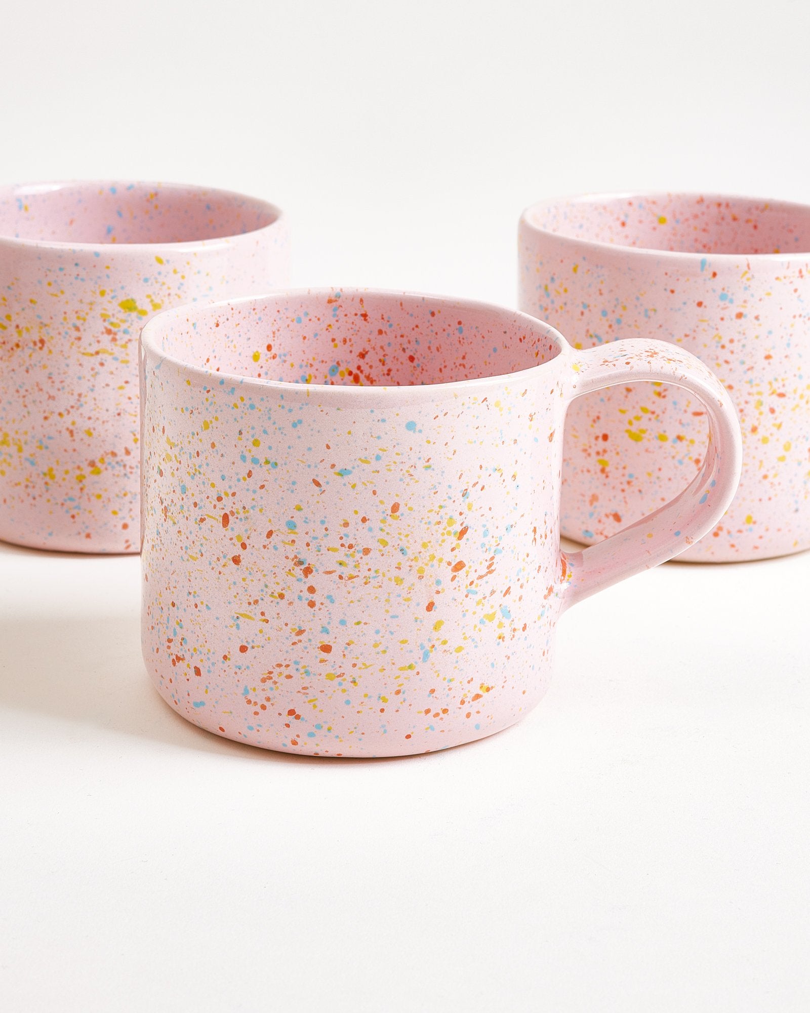 Nódoa Tasse groß gesprenkelt rosa 4er-Set