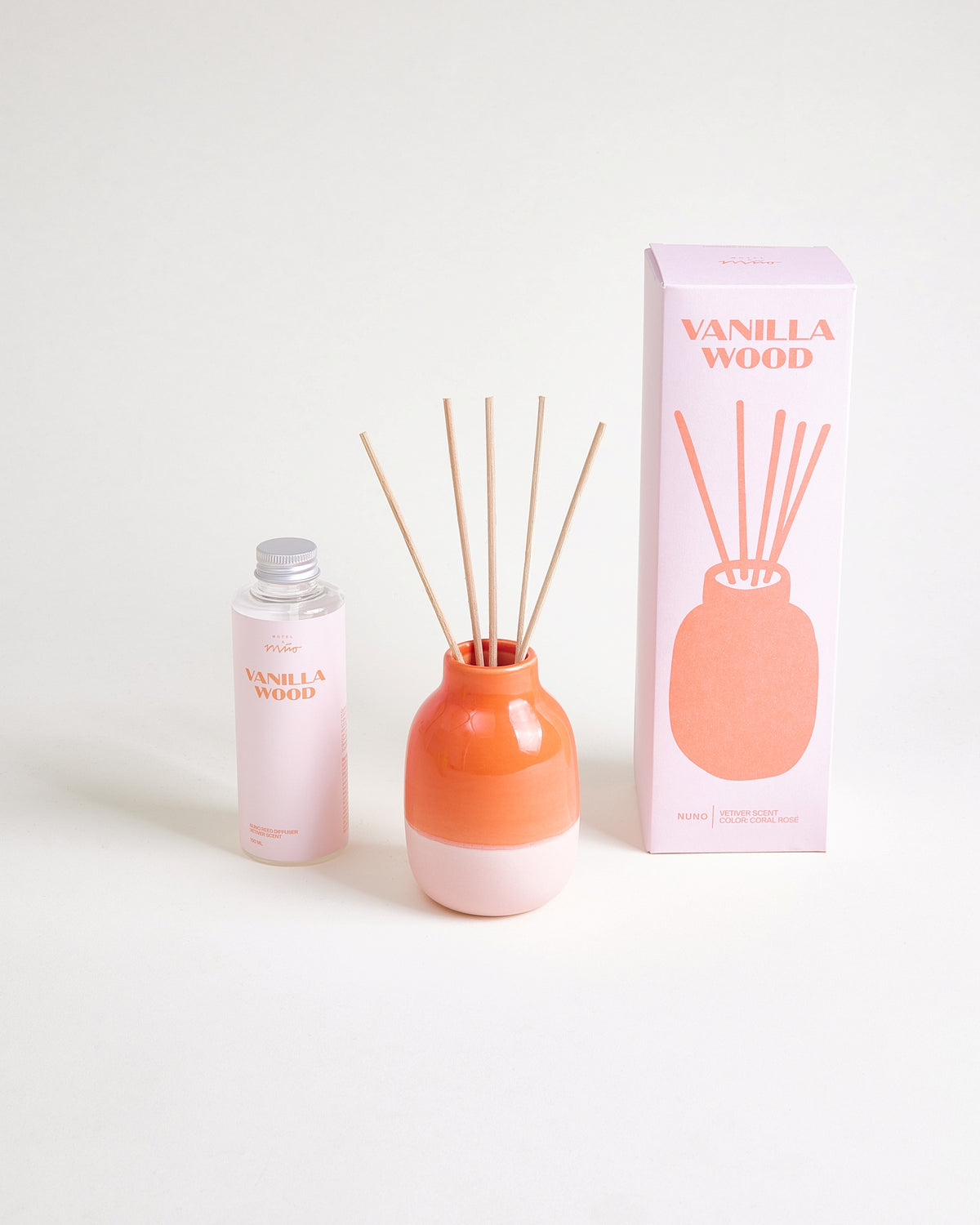 Nuno - Parfum d’intérieur Vanilla Wood rose corail
