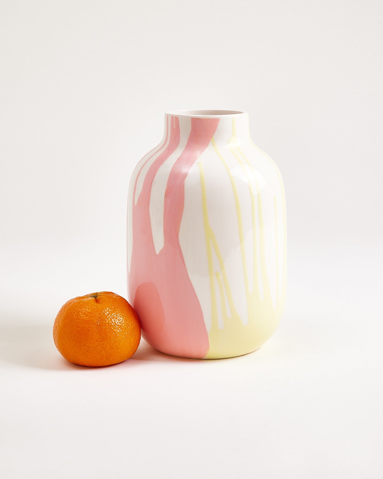 Nuno - Vaso M drip giallo rosa