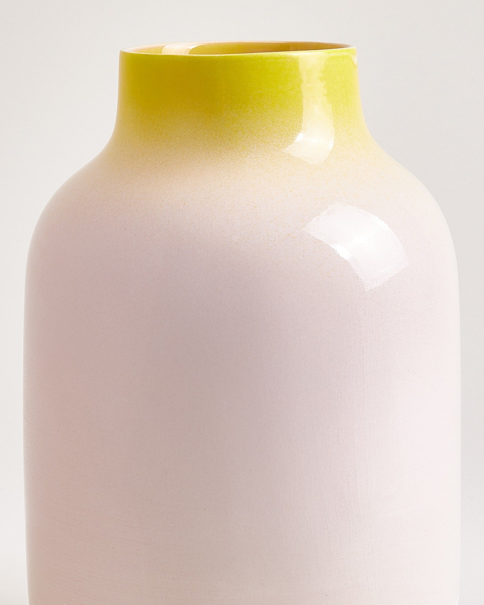 Nuno - Vase L speckled yellow pink