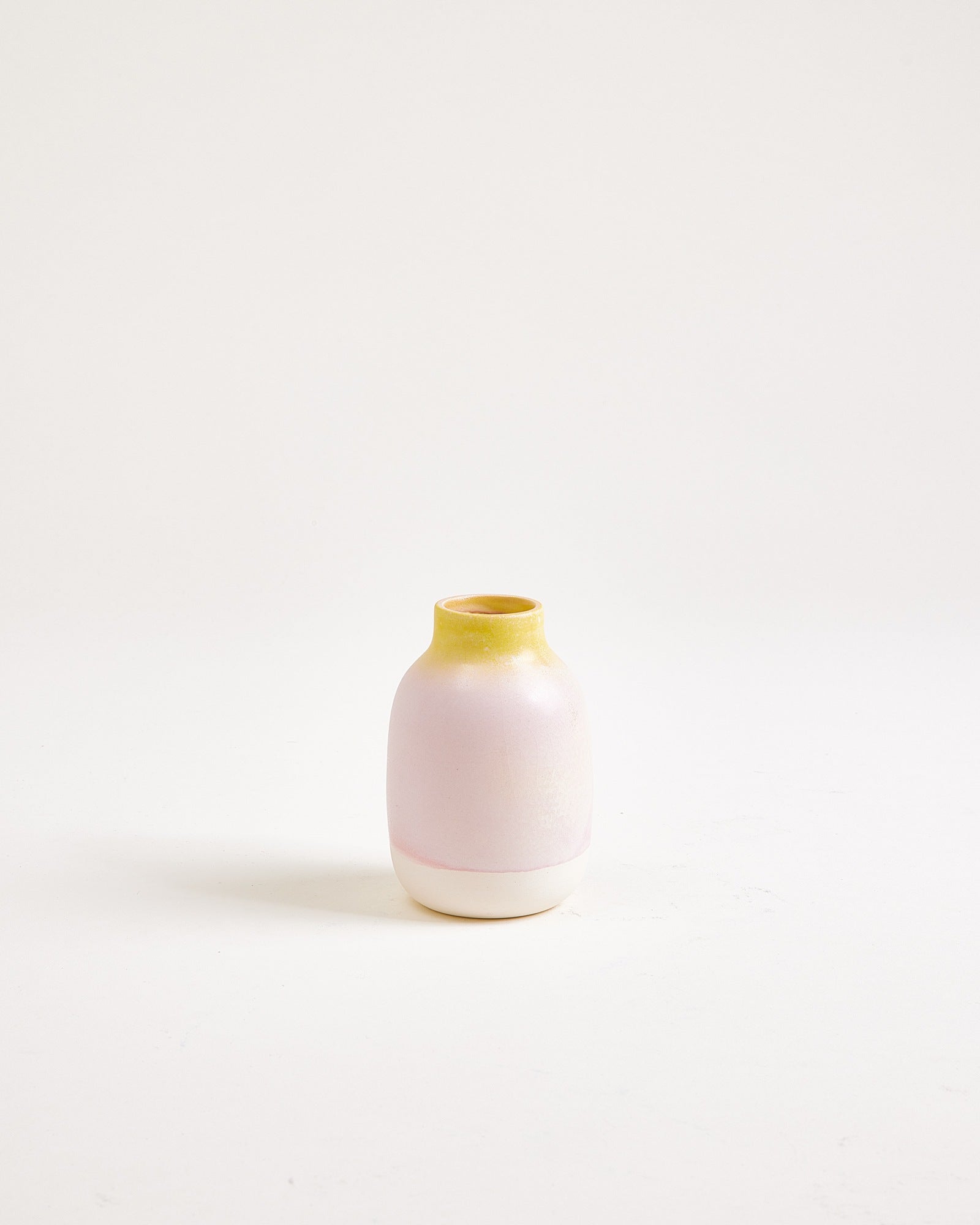 Nuno - Vaas S gespikkeld geel roze