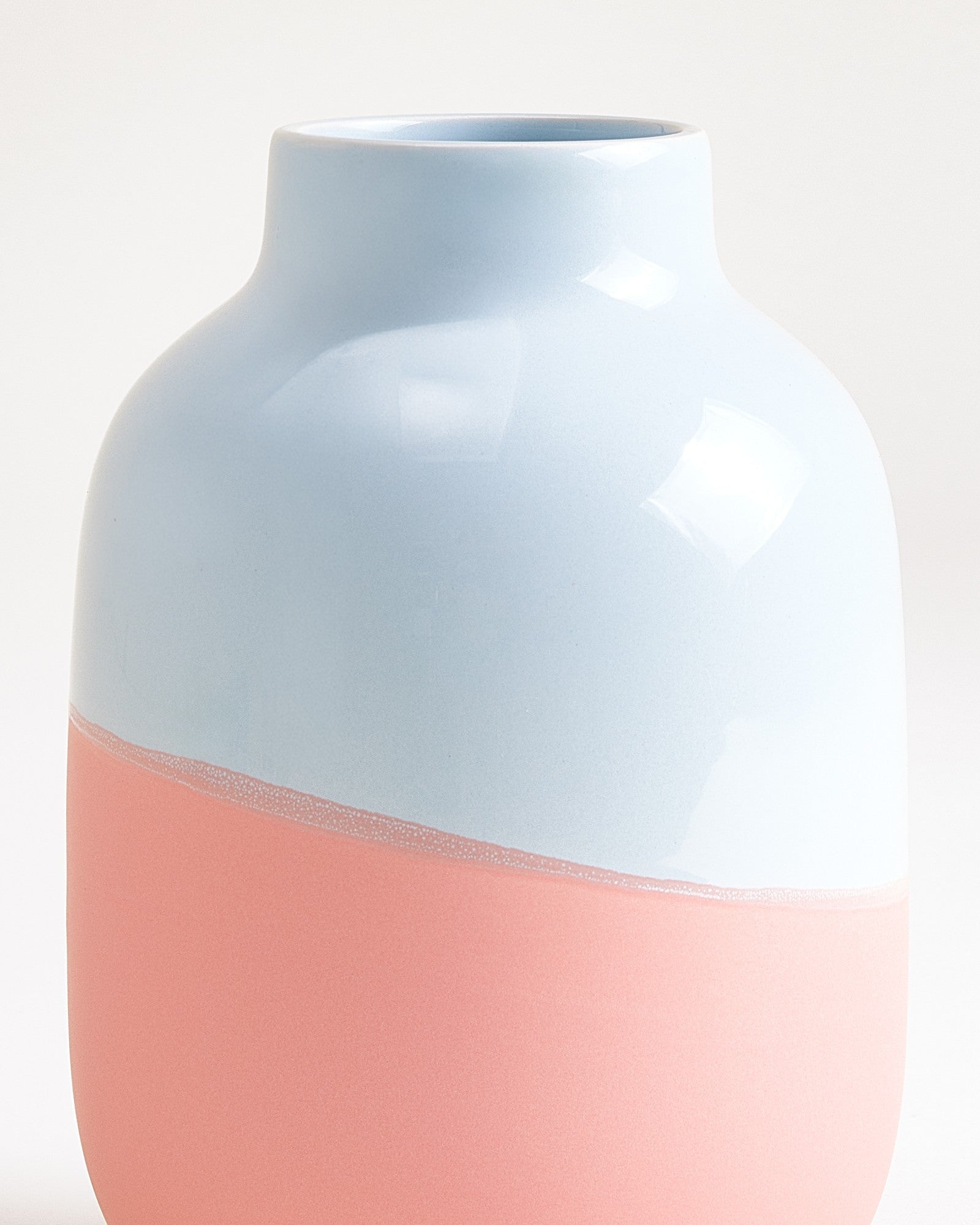 Nuno Vase M hellblau rosa