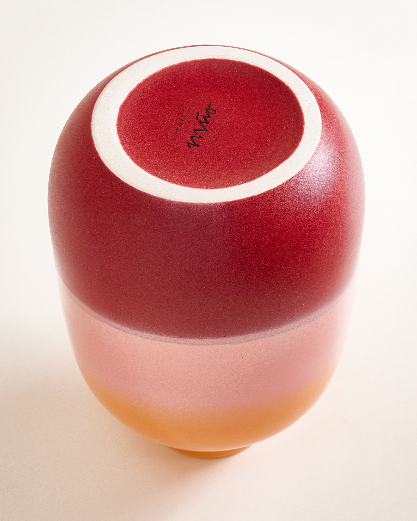 Nuno Vase M orange rosa rot