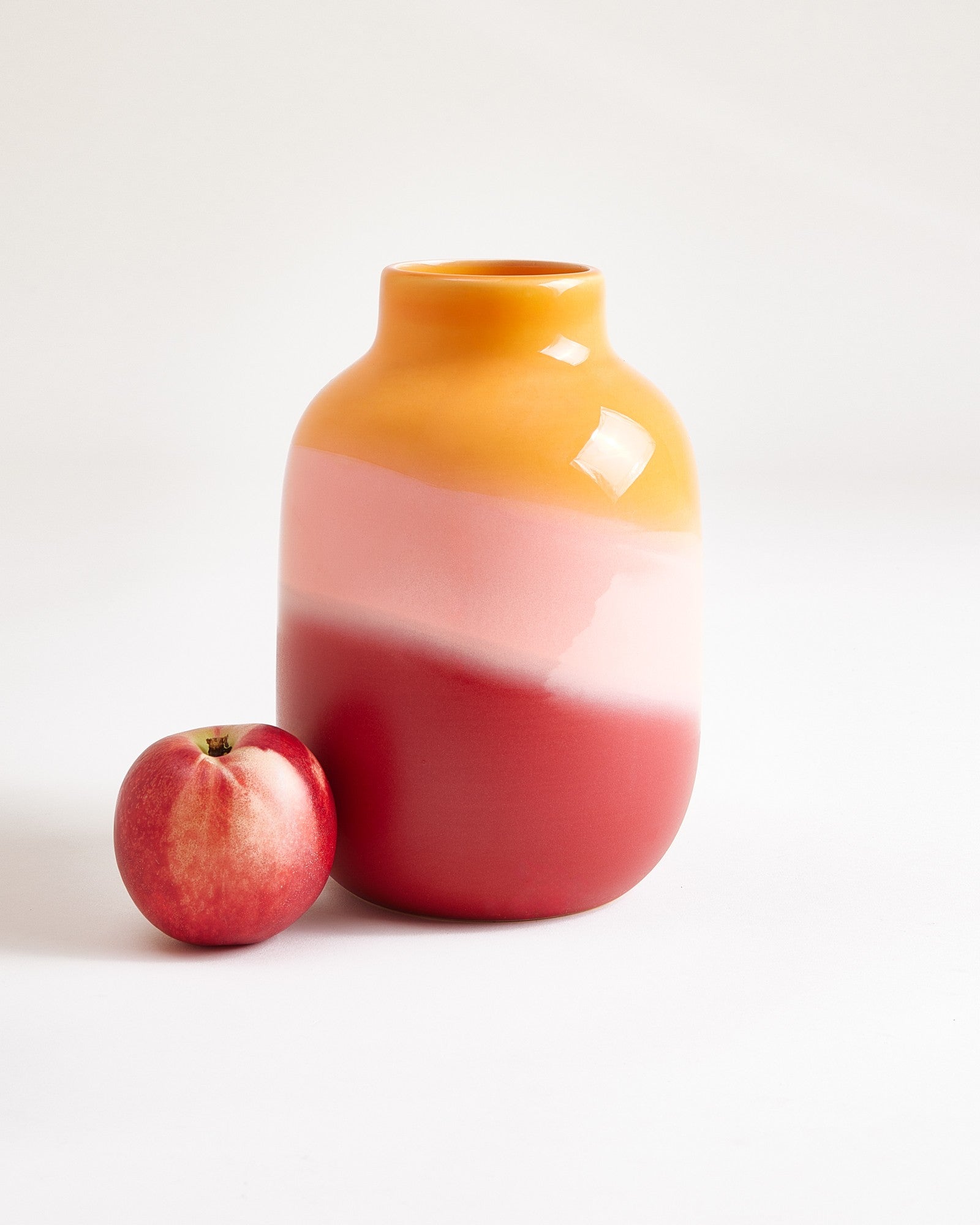 Nuno Vase M orange rosa rot