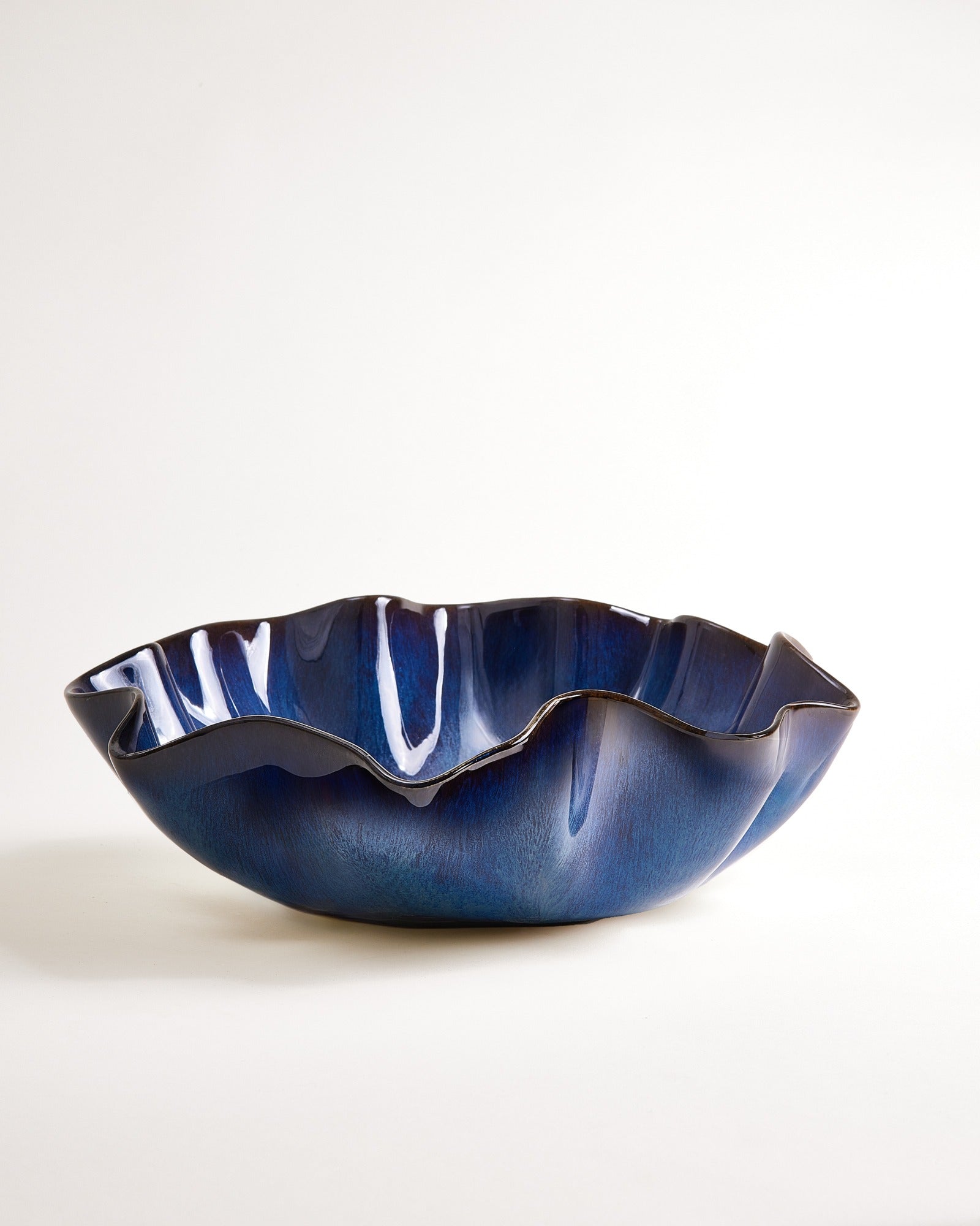 Pérola Shell - Servingbowl dark blue