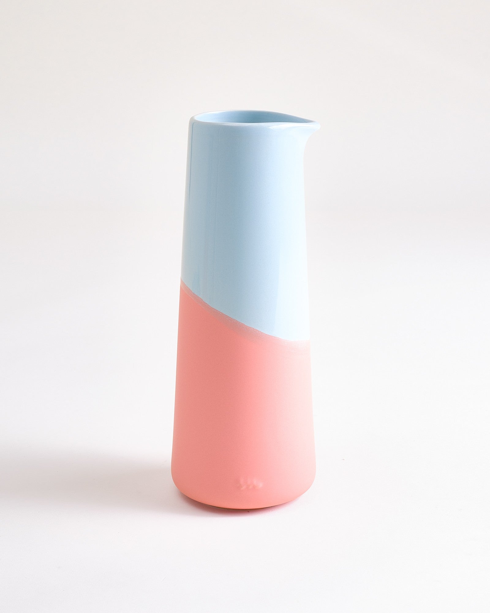 Pinguim Karaffe hellblau rosa