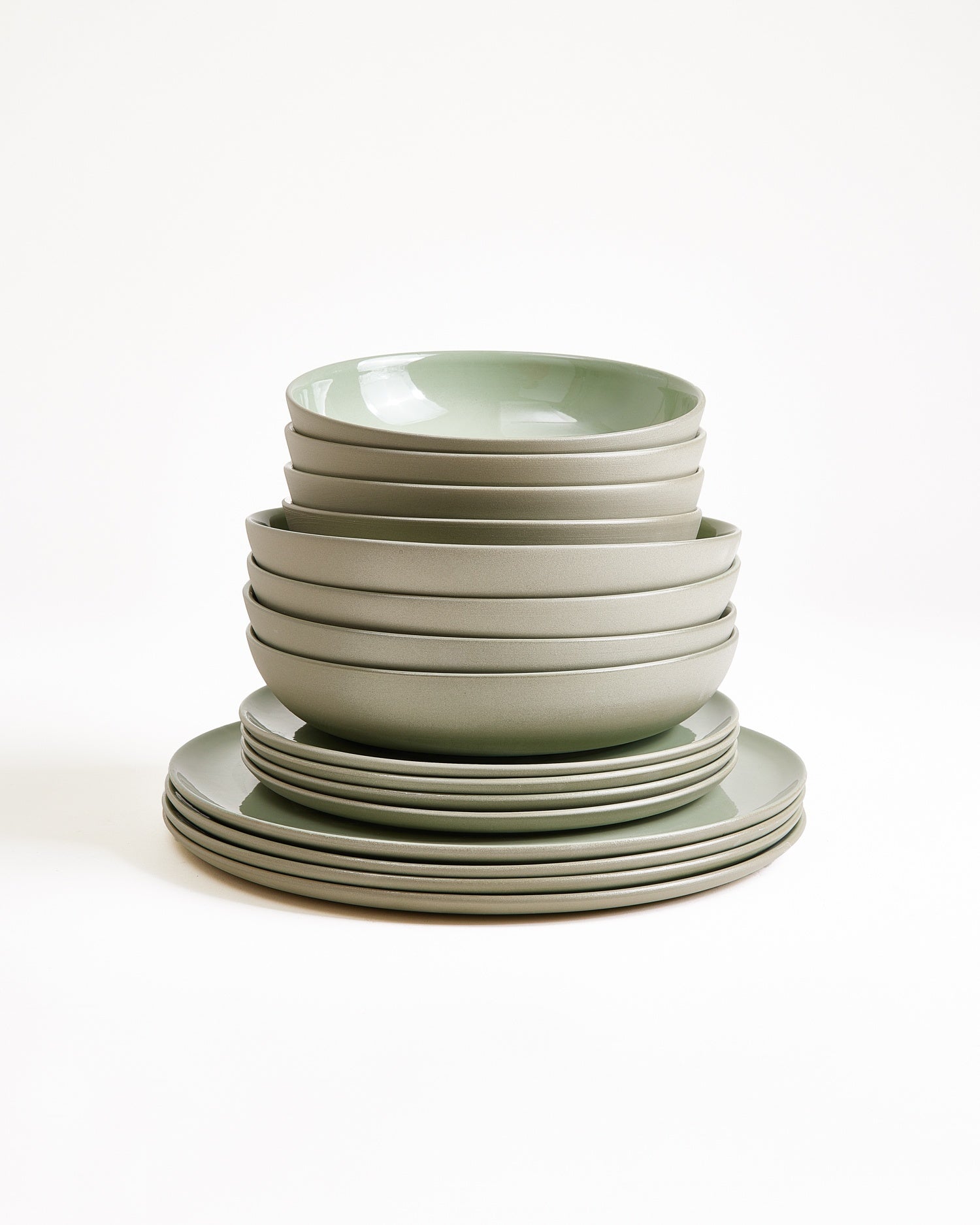 Seda Geschirr-Set salbeigrün 16-teilig