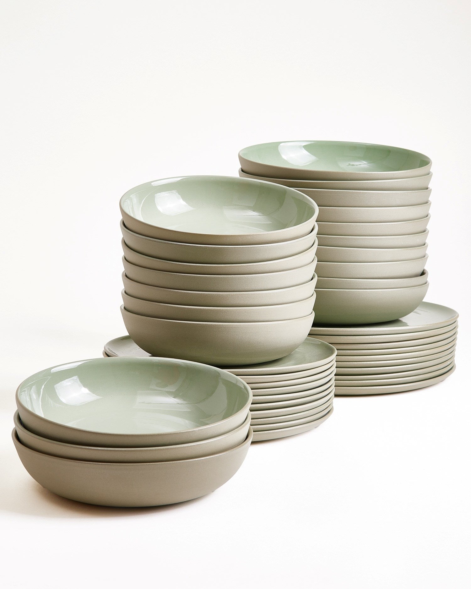 Seda sage green - Set of 40 pieces