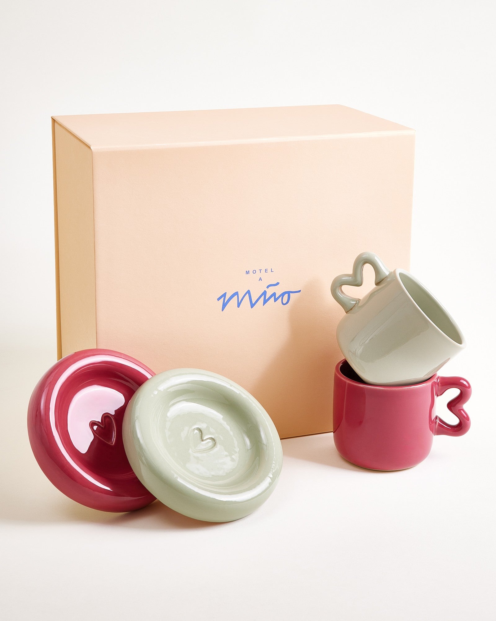 Seia Geschenk-Set bordeaux salbeigrün 5-teilig