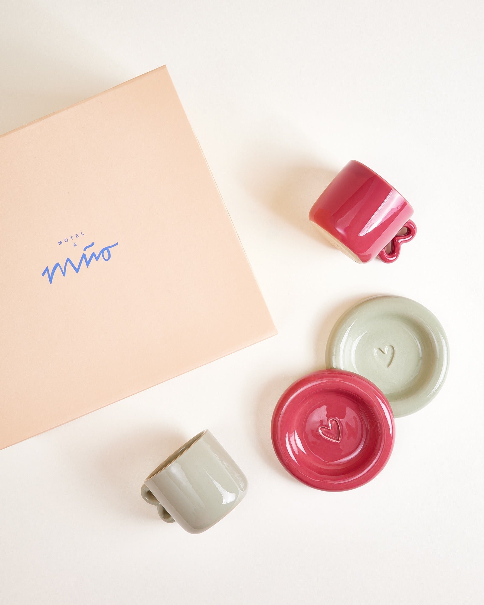 Seia Geschenk-Set bordeaux salbeigrün 5-teilig