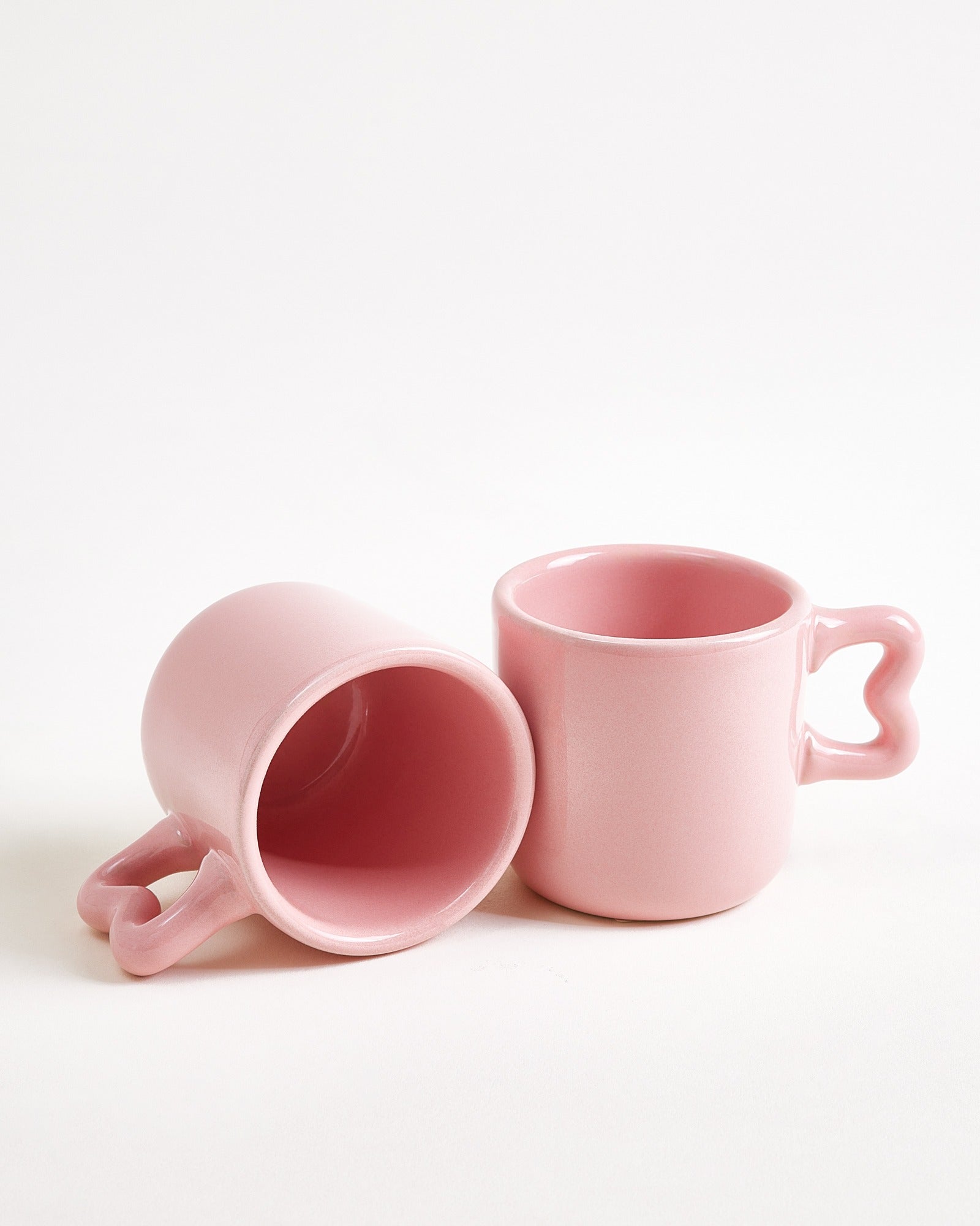 Seia espressokopje & espressoschotel hart roze