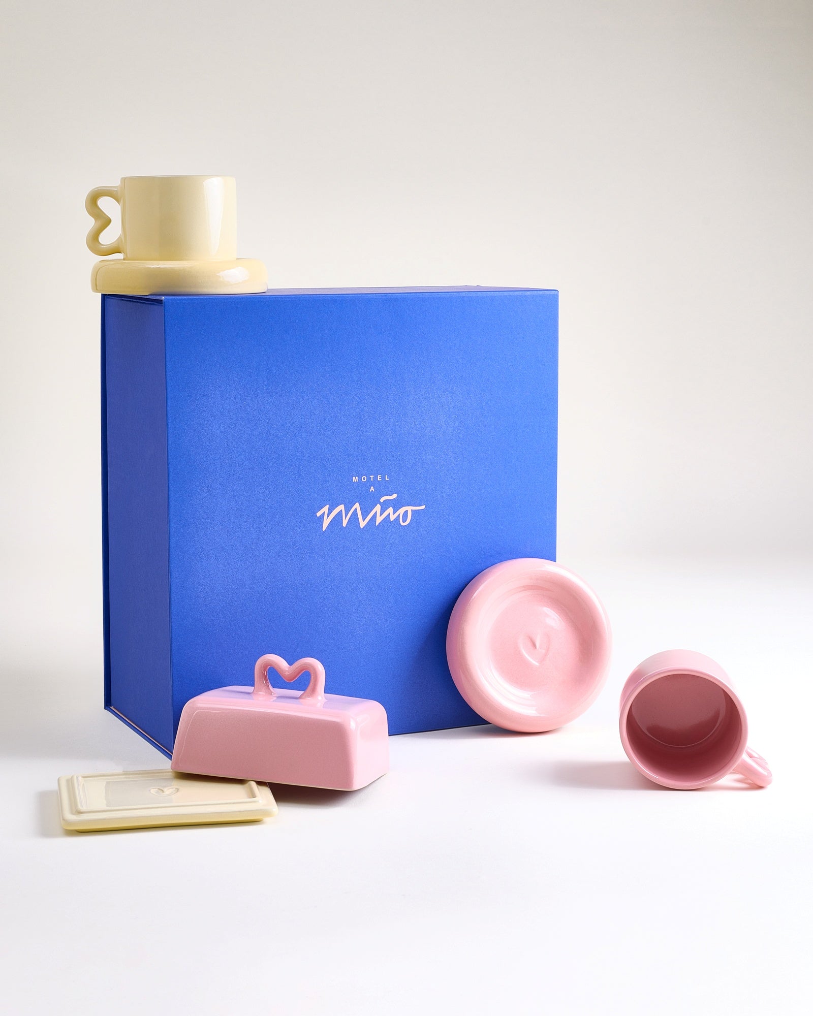 Seia - Gift set Heart pink yellow 6 pieces