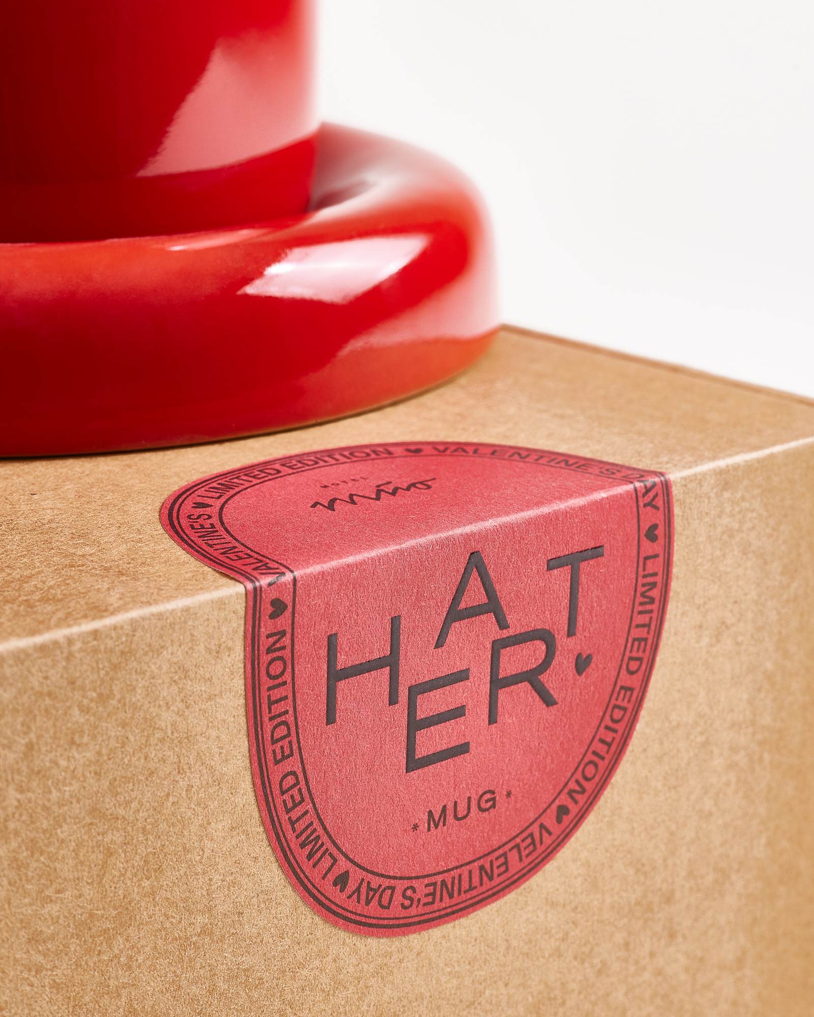 Seia - Tazza e piattino con cuore rossa