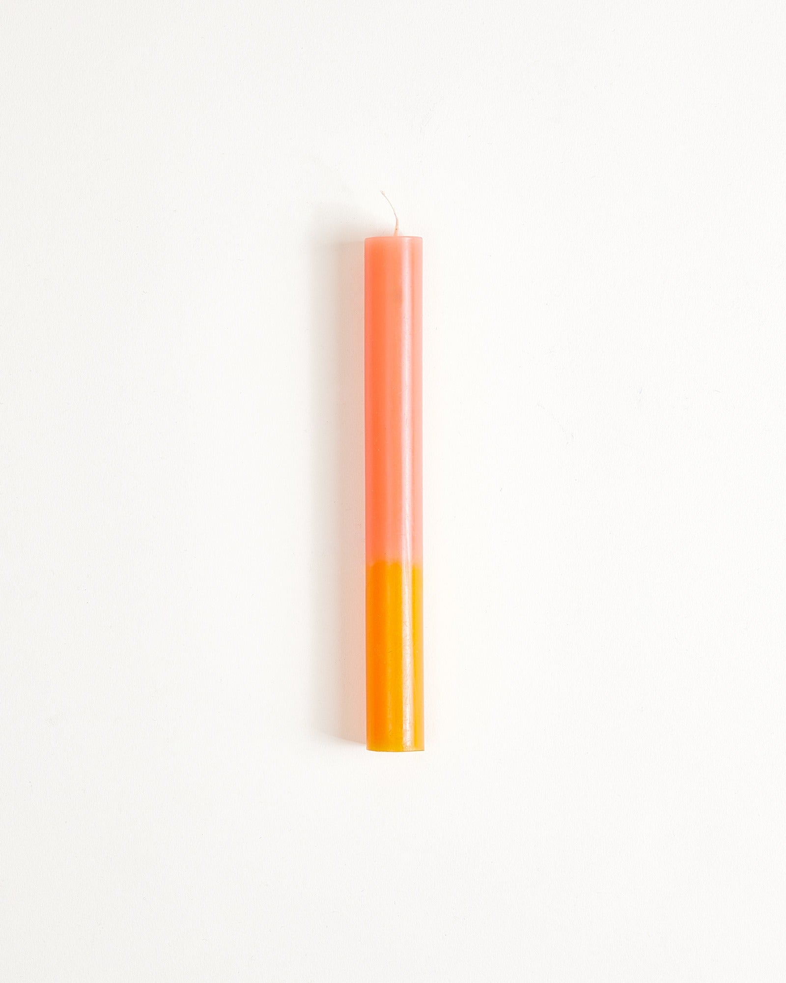 Seia set van 2 staafkaarsen oranje roze