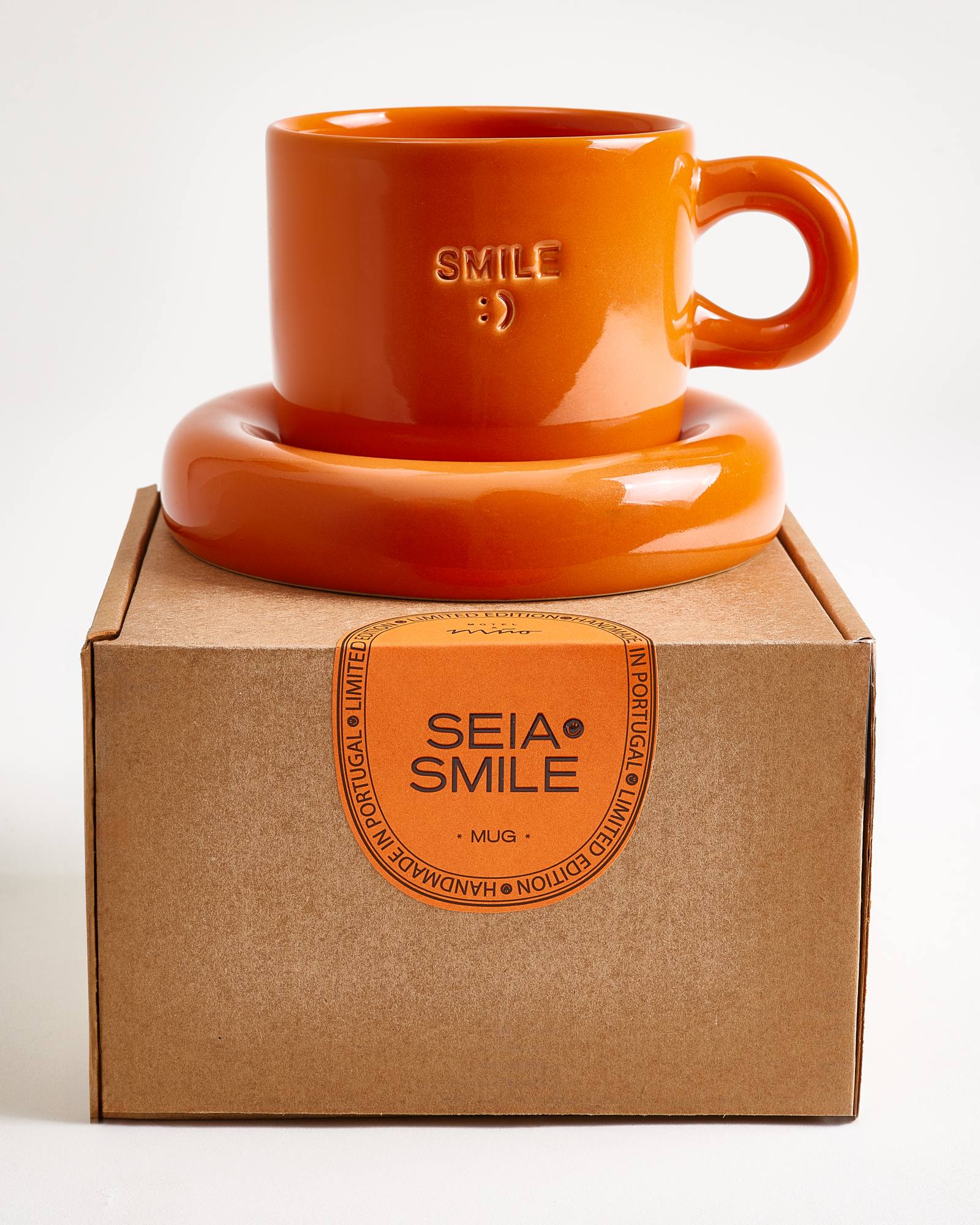 Seia Tasse & Untertasse Smile orange
