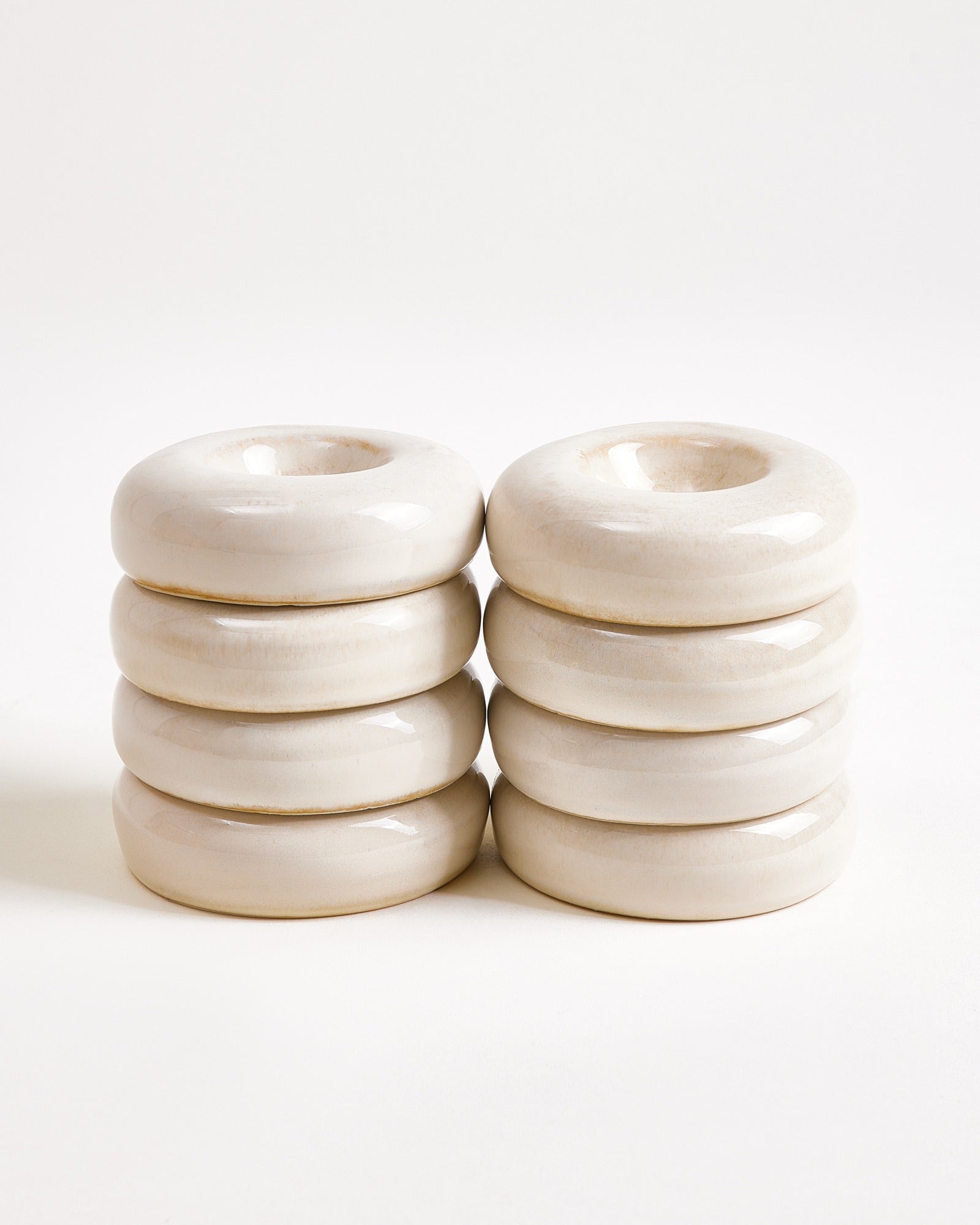 Seia - Set di 8 portauova sabbia