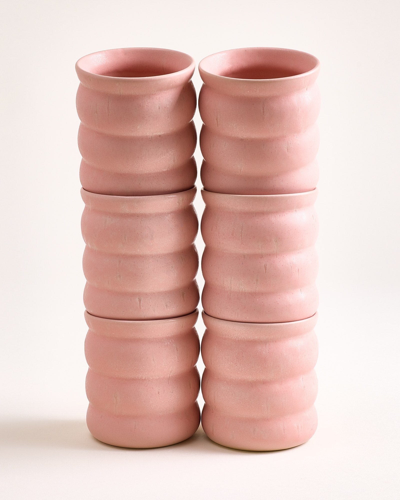 Sintra - Set of 6 cups large bubble rose