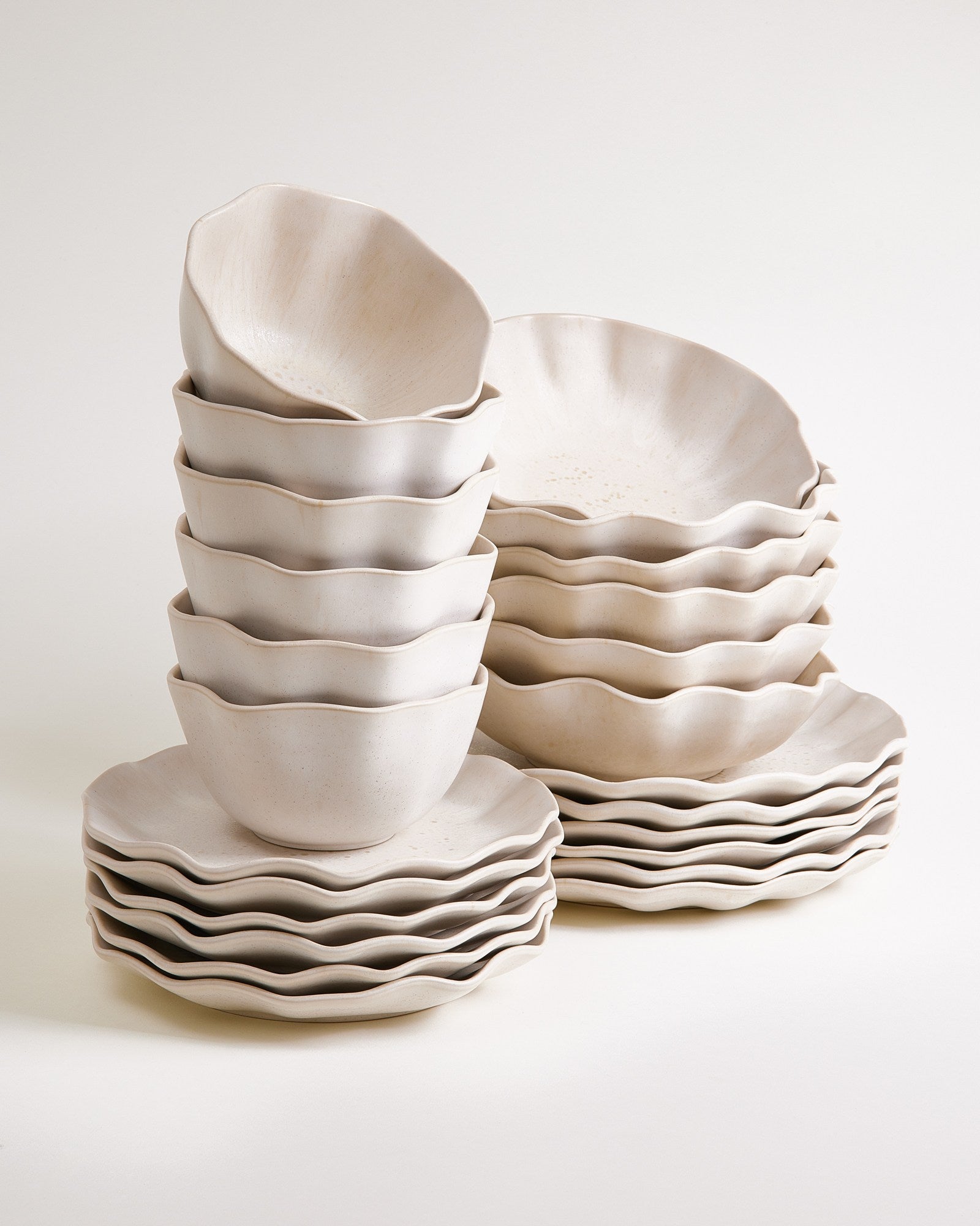 Sintra - Service de vaisselle Shell sable 24 pièces