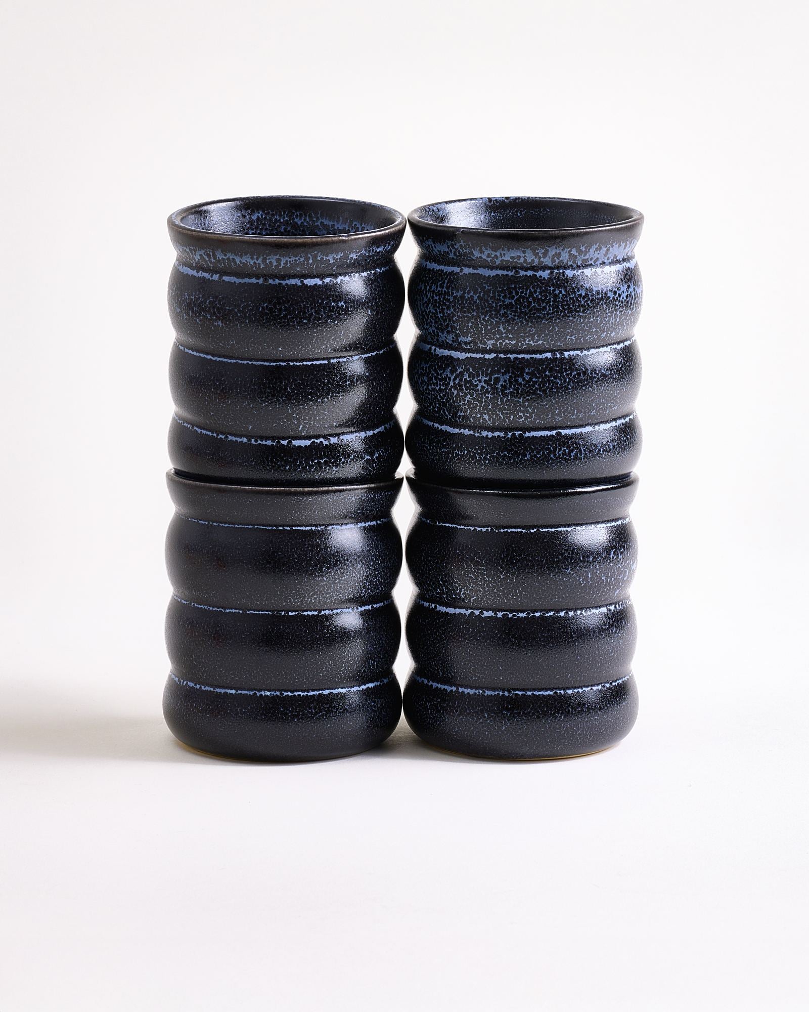 Turmalina set van 4 beker groot bubble zwart