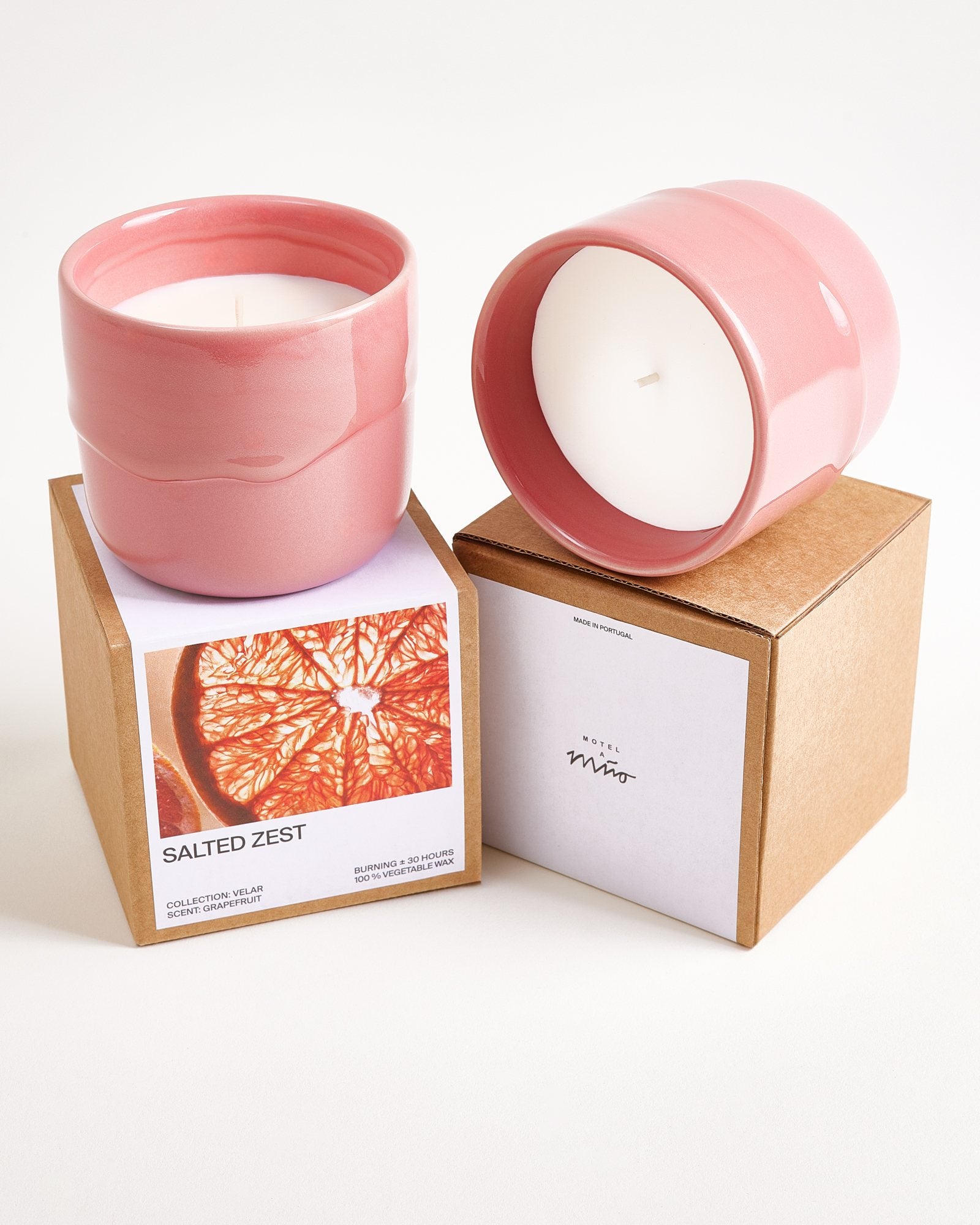 Velar Duftkerze Salted Zest rosa