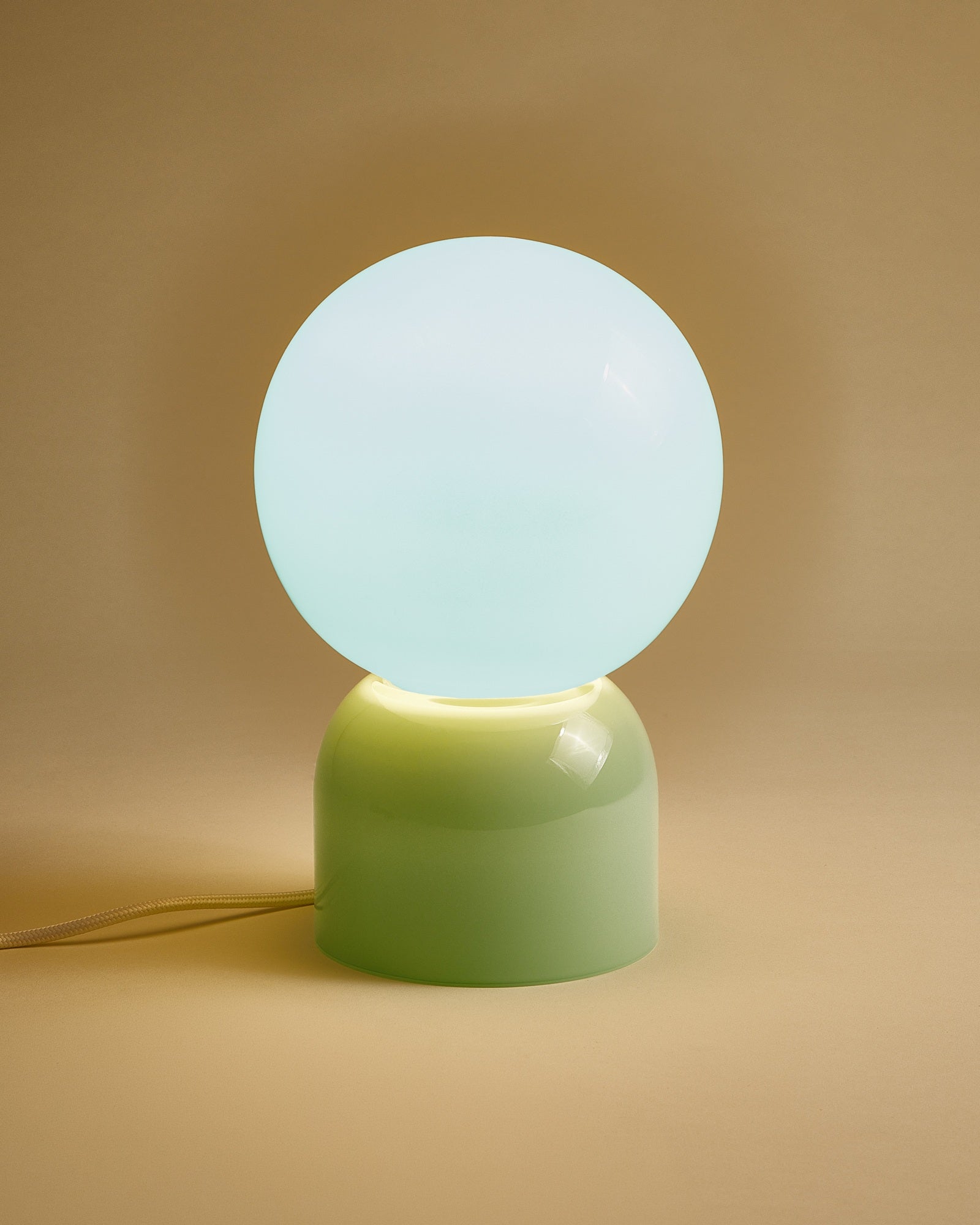 Lumo Glaslampe hellblau salbei