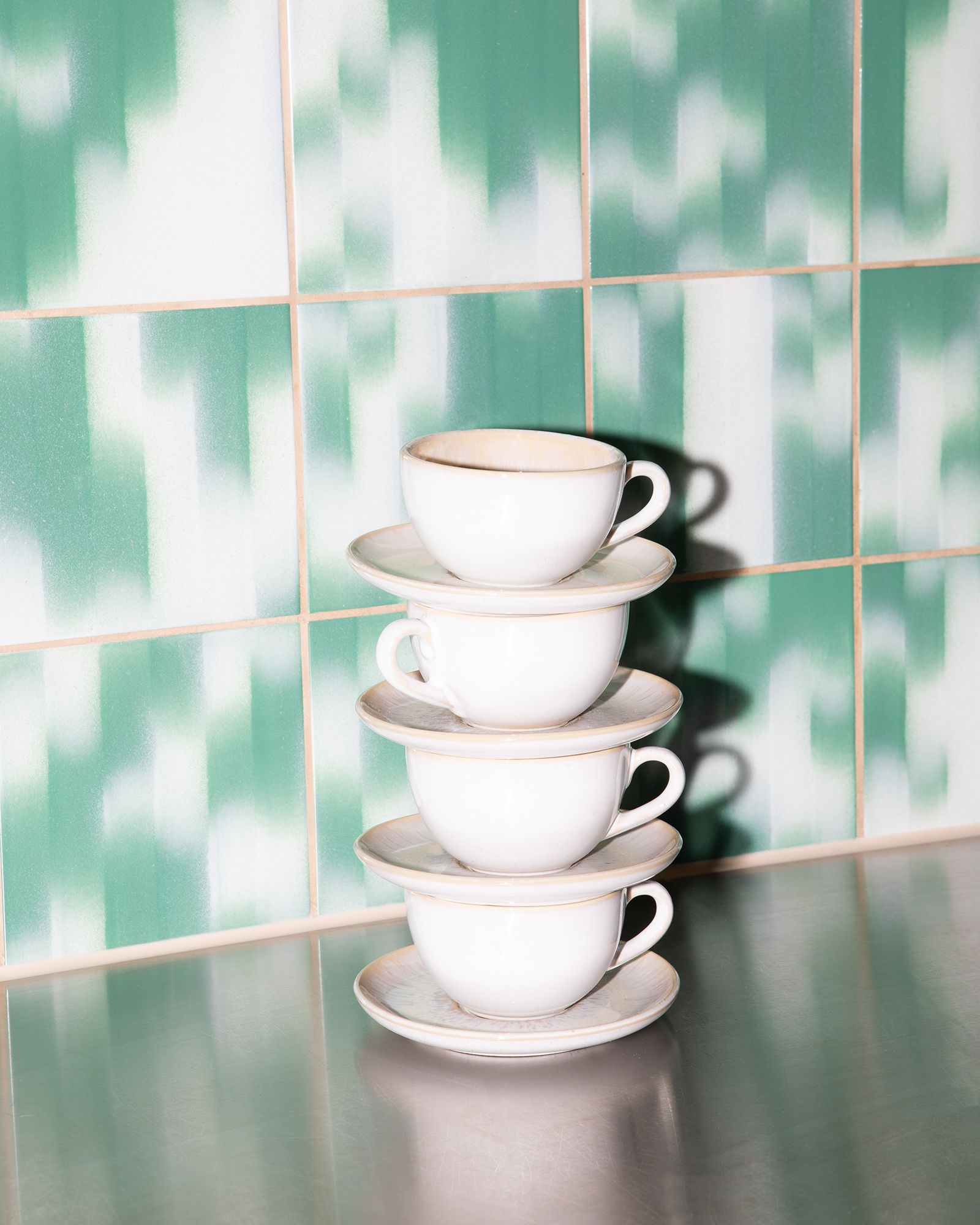 Areia Cappuccinotasse & Untertasse klein classic sand 4er-Set