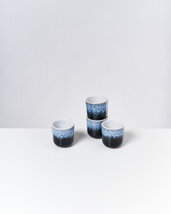 Alcachofra - Set of 4 Cups small black