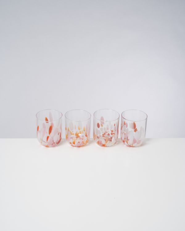 Alegria - Set of 4 glasses large drops goldfish