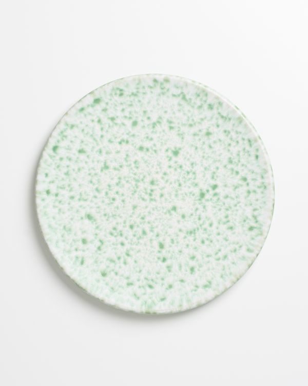 Almada - plate small green speckled