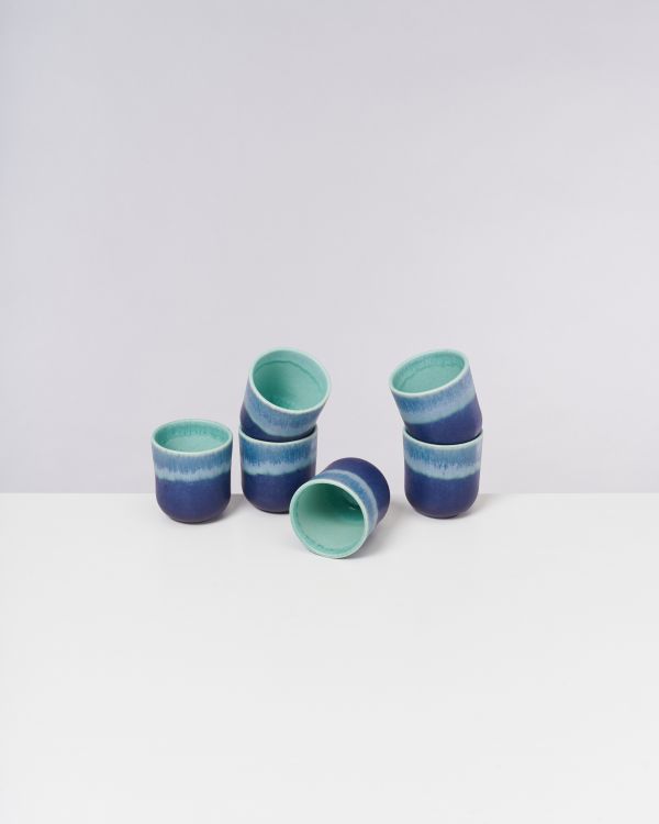Copa Alto - Set of 6 Cups small turquoise