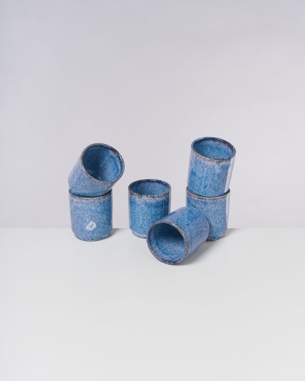 Cordoama - Set of 6 Cups big blue speckled